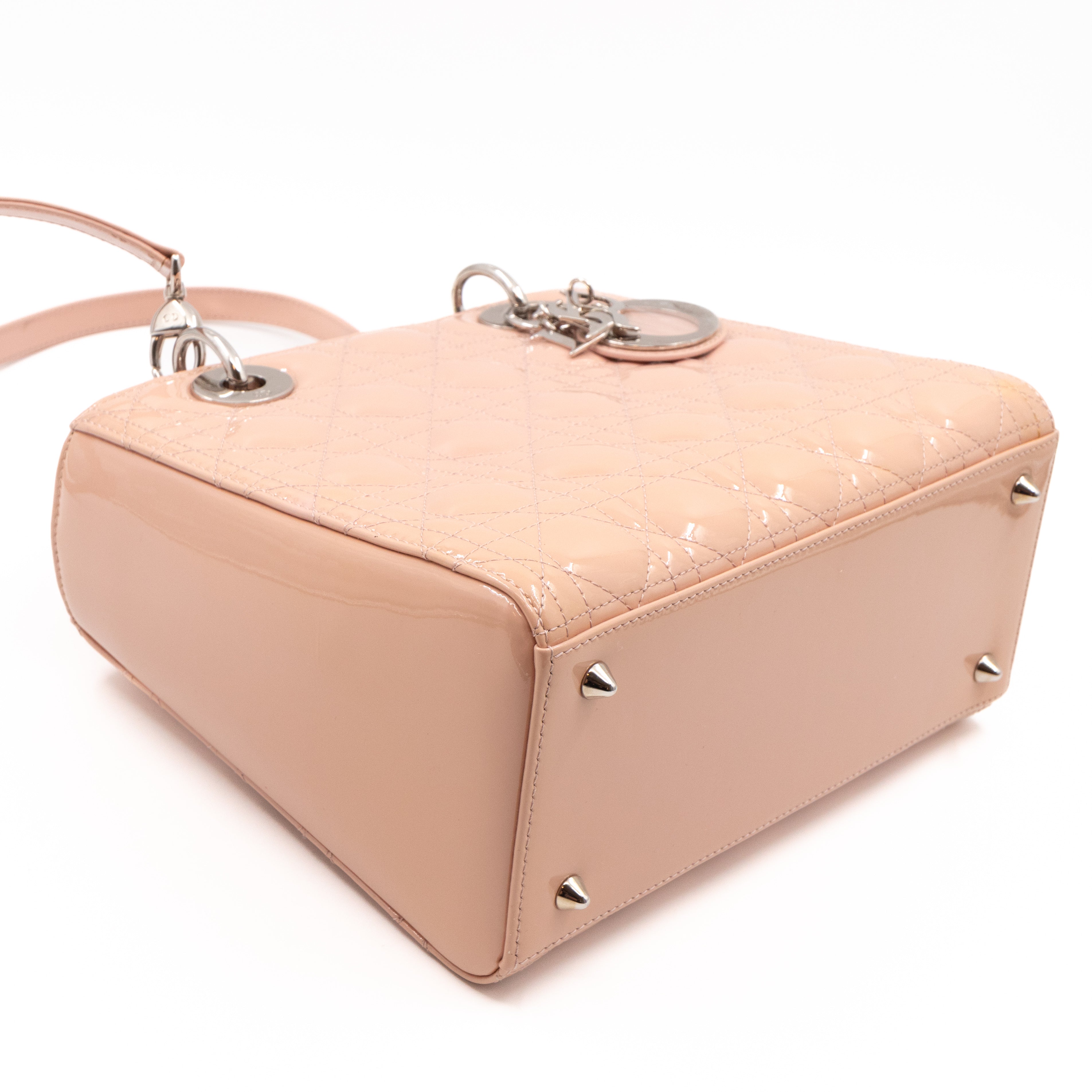 Lady Dior Medium Light Pink Patent Leather