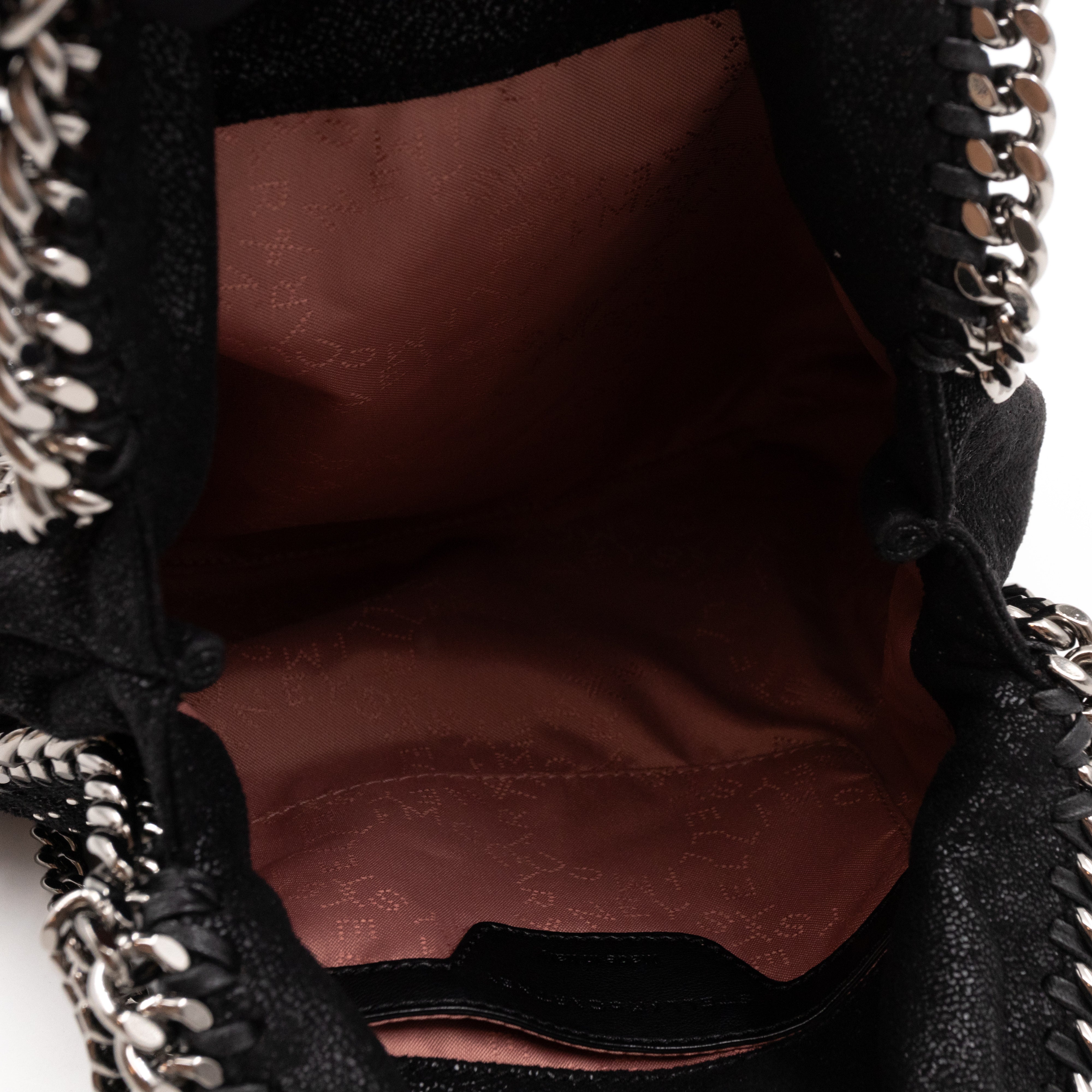 Falabella Mini Fold Over Tote Studded Black