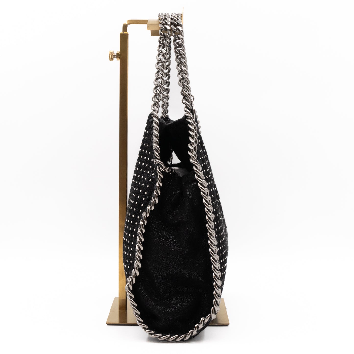 Falabella Mini Fold Over Tote Studded Black