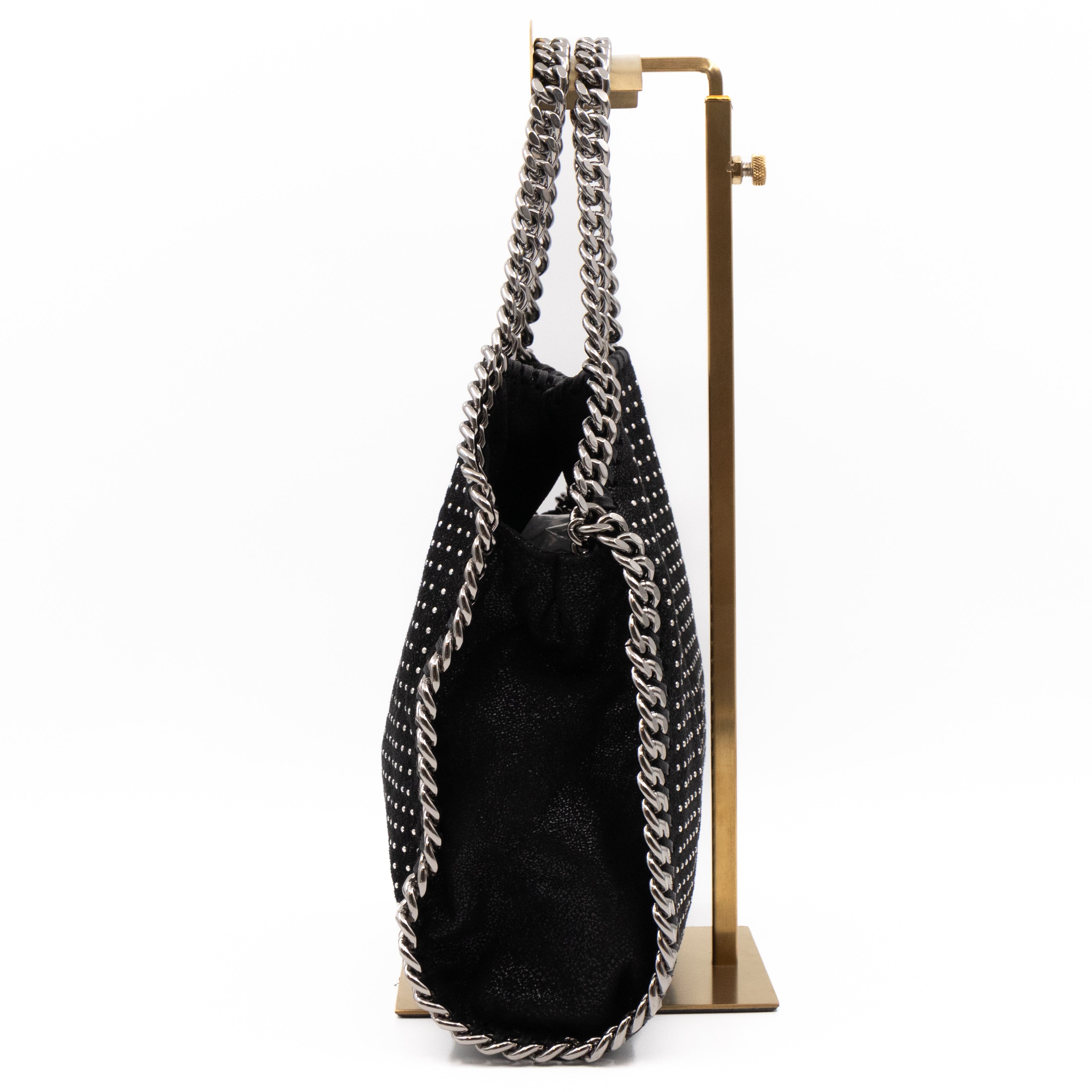 Falabella Mini Fold Over Tote Studded Black