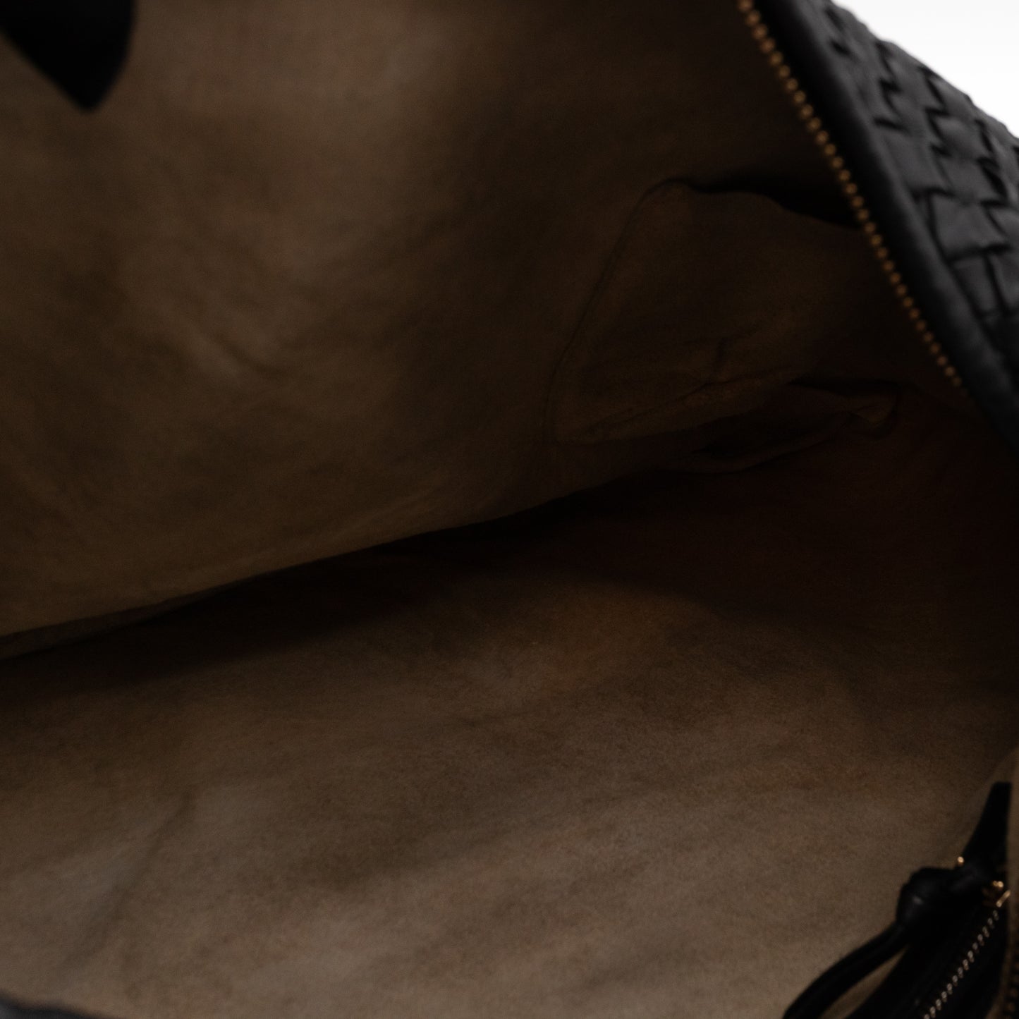 Veneta Hobo Bag Intrecciato Black Leather