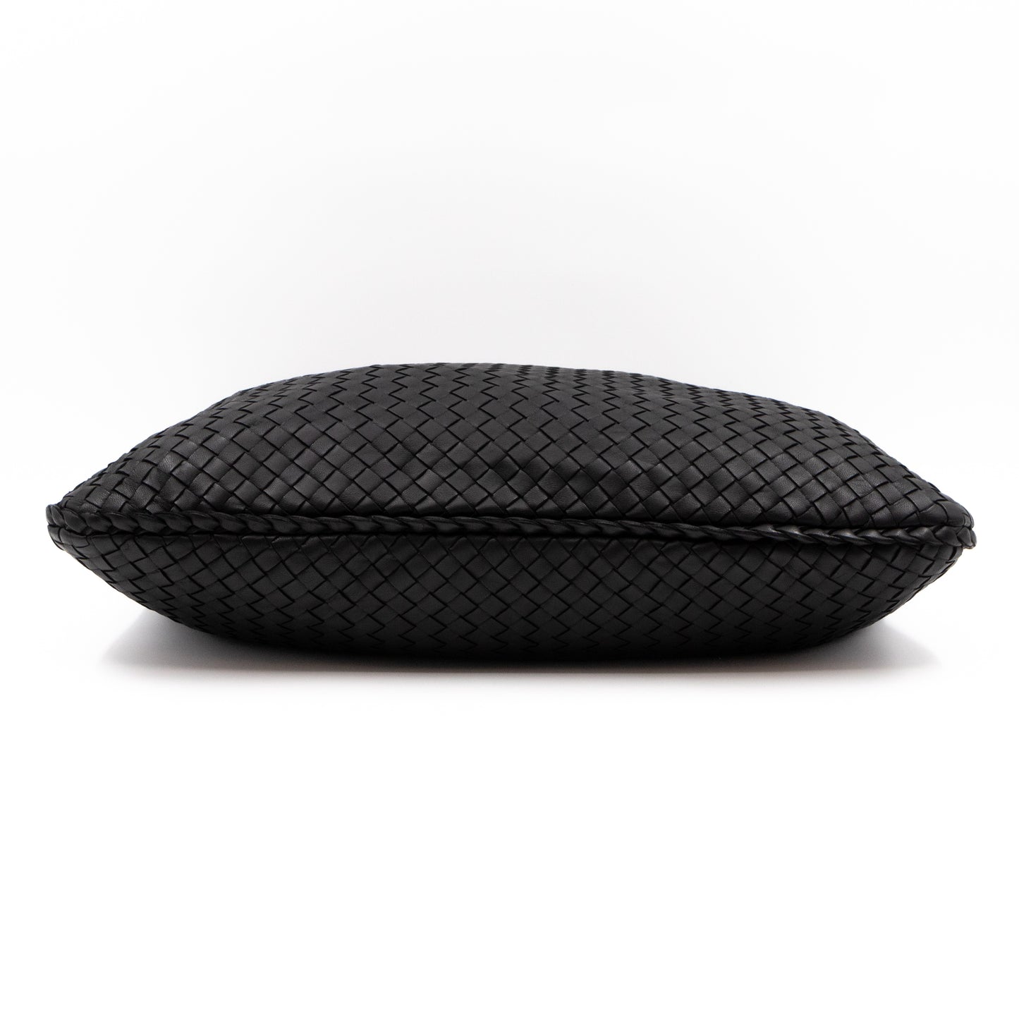 Veneta Hobo Bag Intrecciato Black Leather