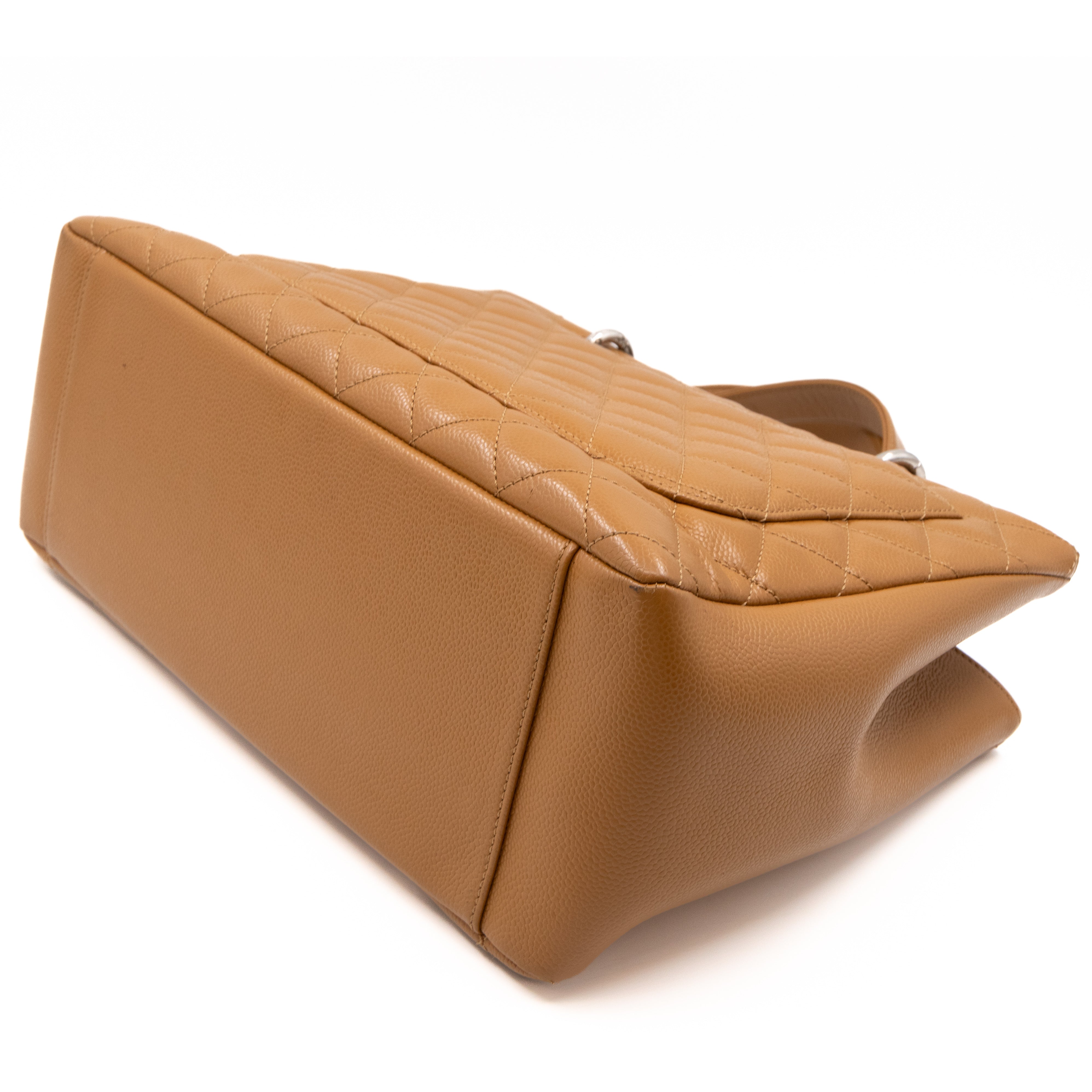 GST Grand Shopping Tote Dark Beige Caviar Silver