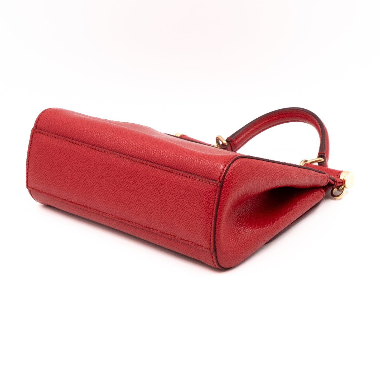 Sicily Small Dauphine Leather Red