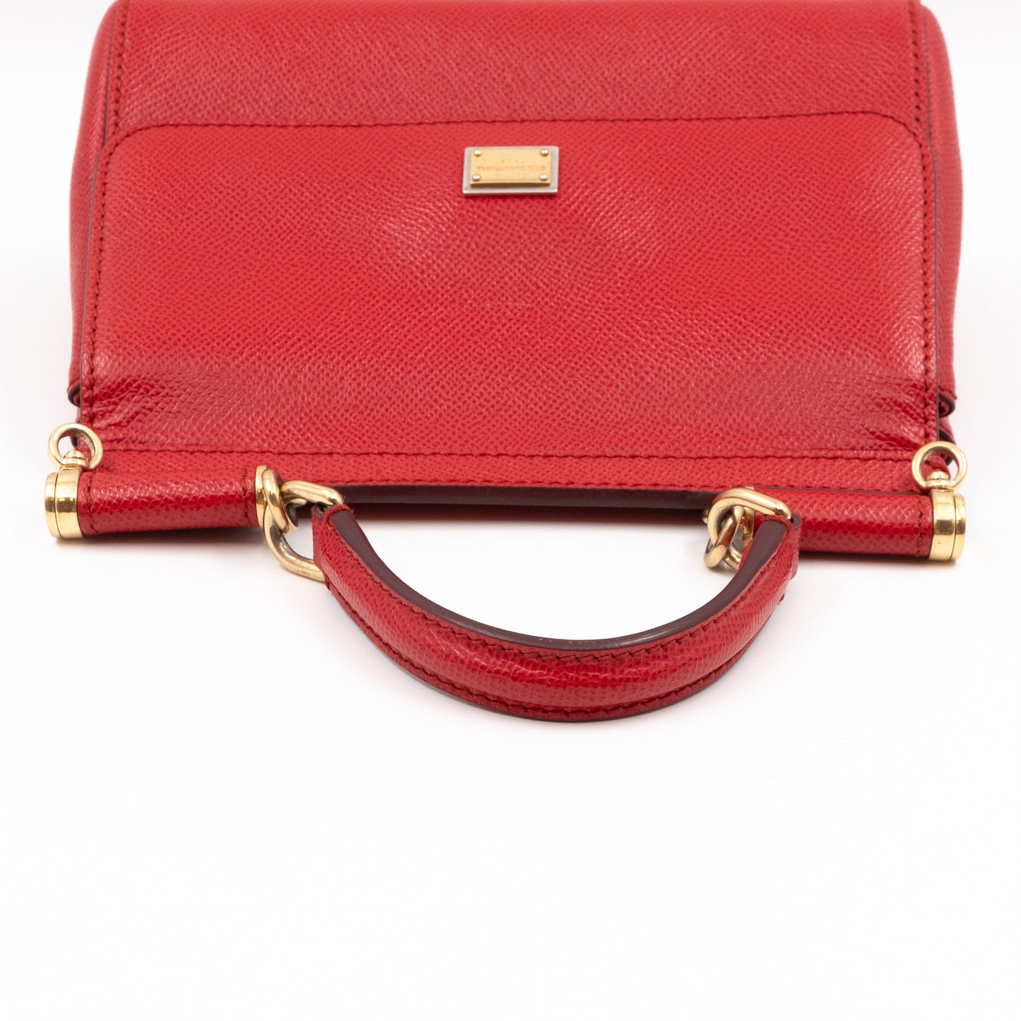 Sicily Small Dauphine Leather Red