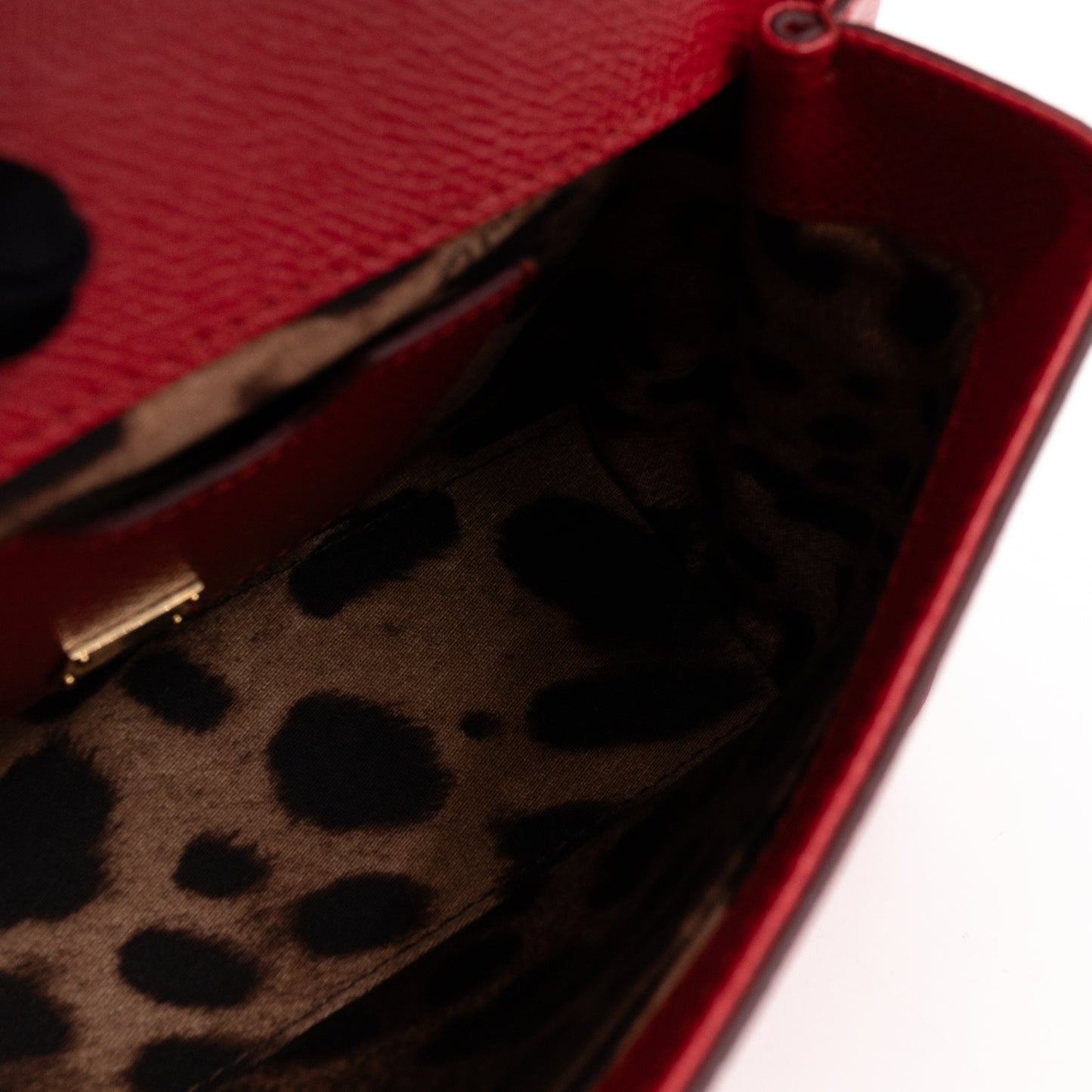 Sicily Small Dauphine Leather Red