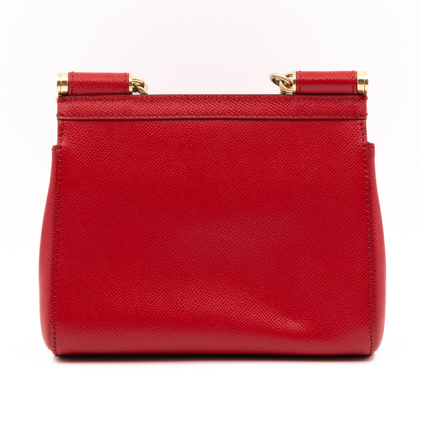 Sicily Small Dauphine Leather Red