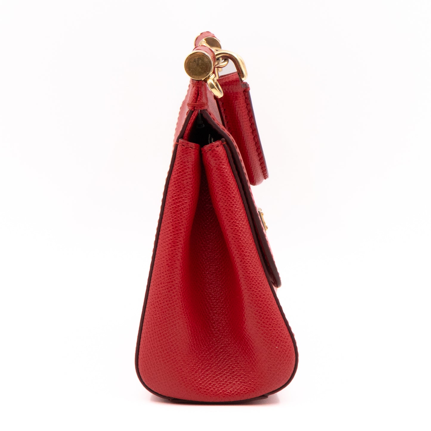 Sicily Small Dauphine Leather Red