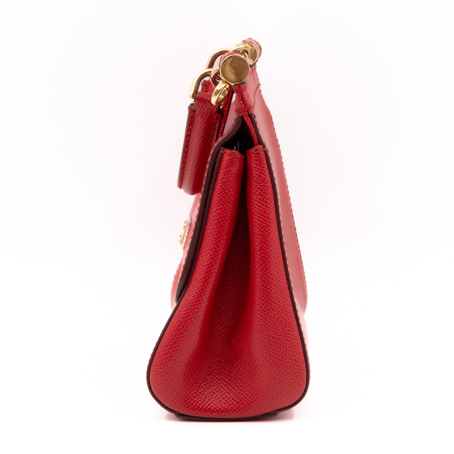 Sicily Small Dauphine Leather Red
