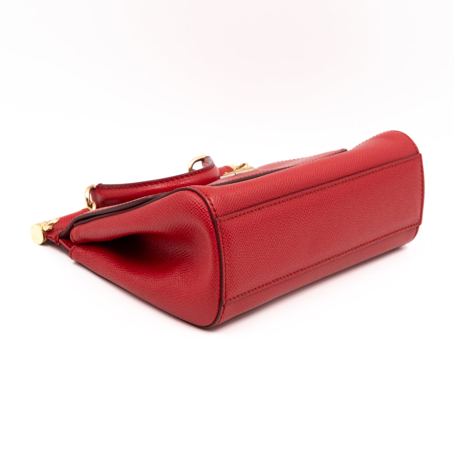 Sicily Small Dauphine Leather Red