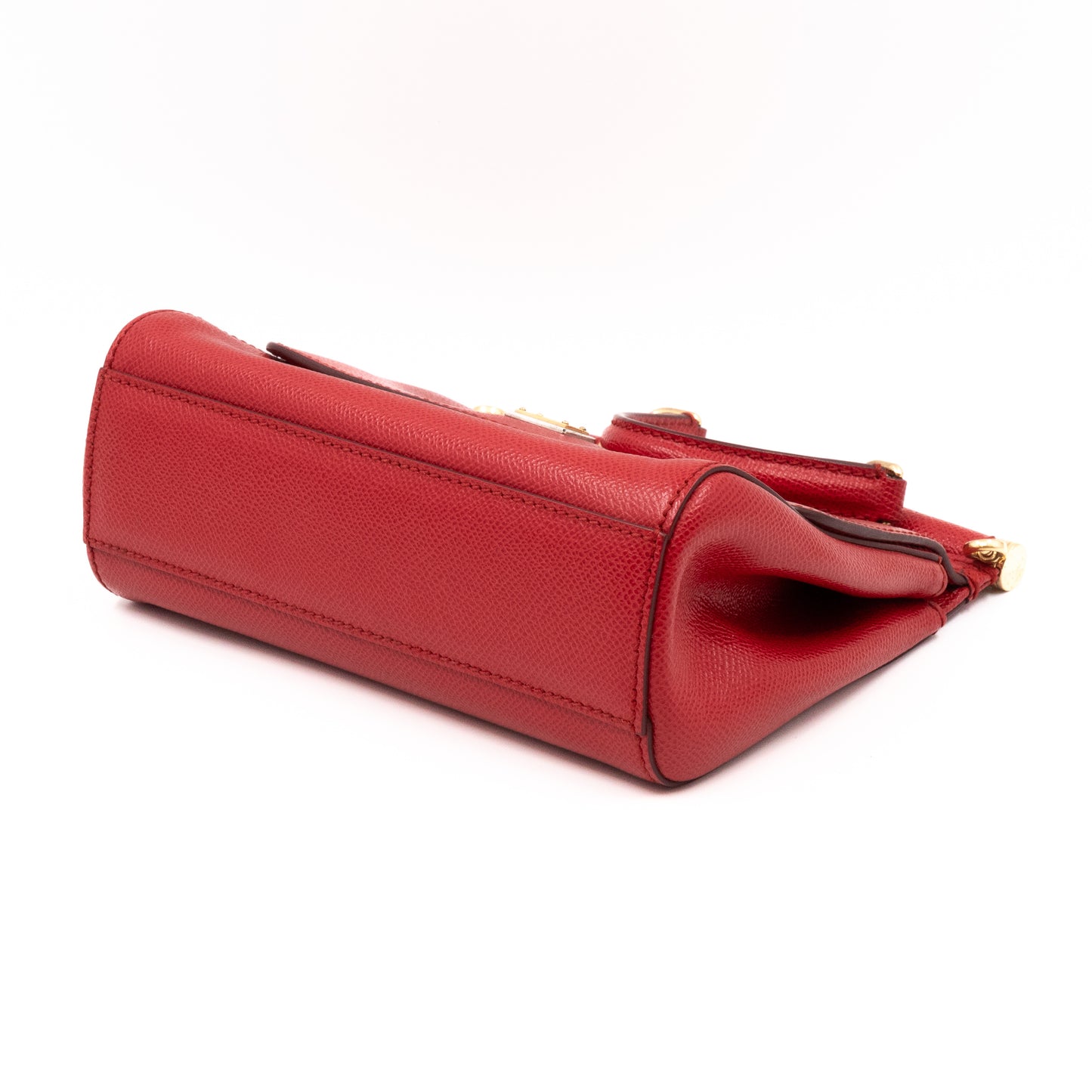 Sicily Small Dauphine Leather Red