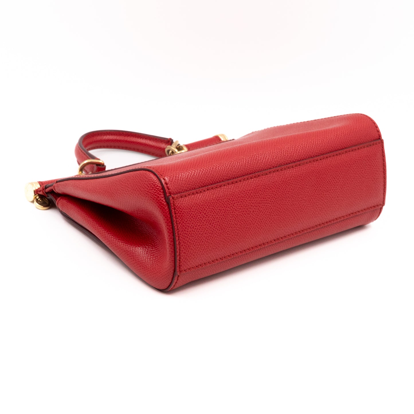 Sicily Small Dauphine Leather Red
