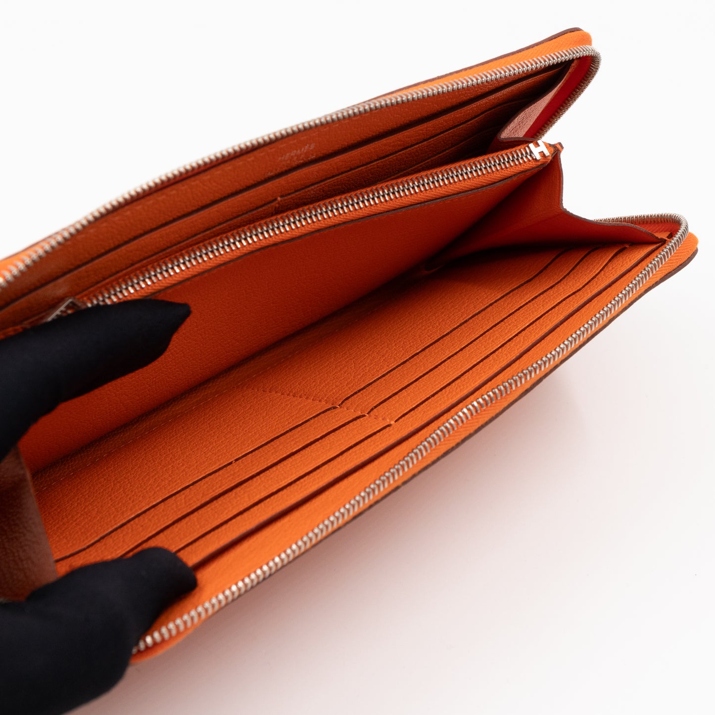 Azap Classique Long Wallet Orange Leather