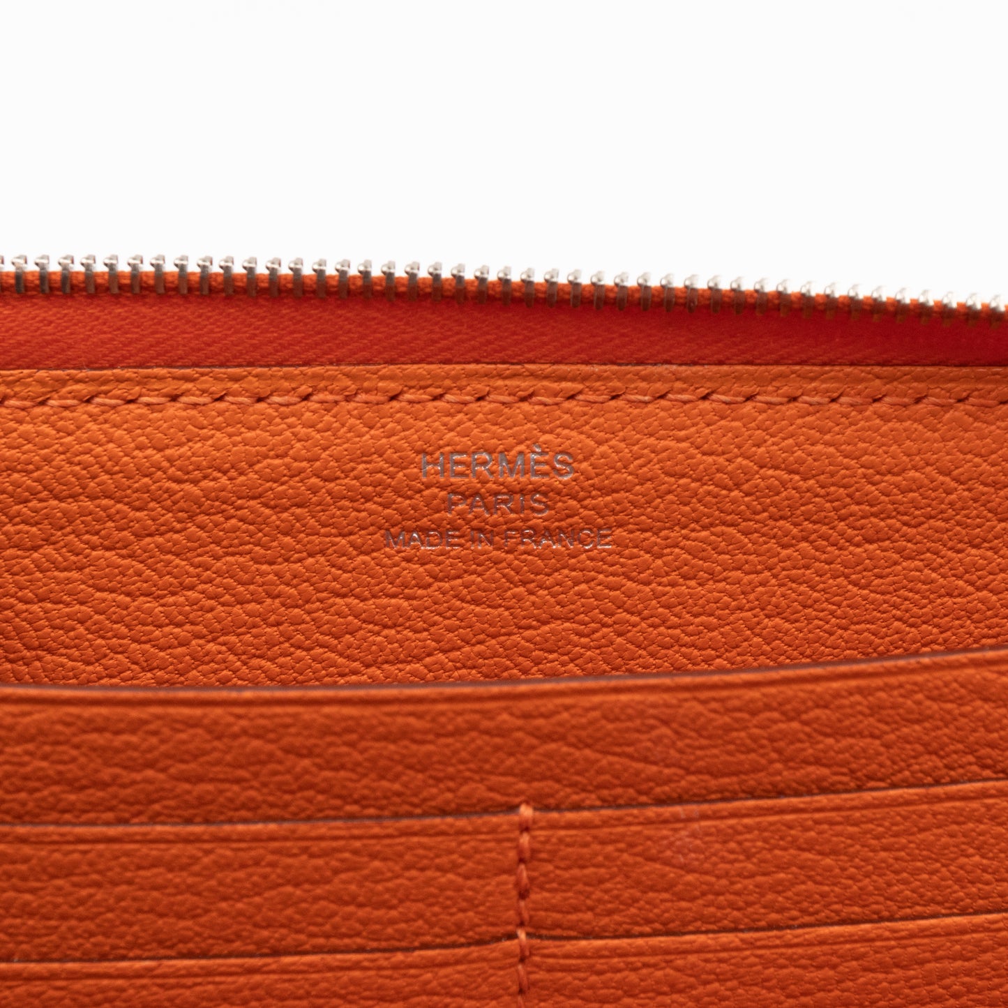 Azap Classique Long Wallet Orange Leather