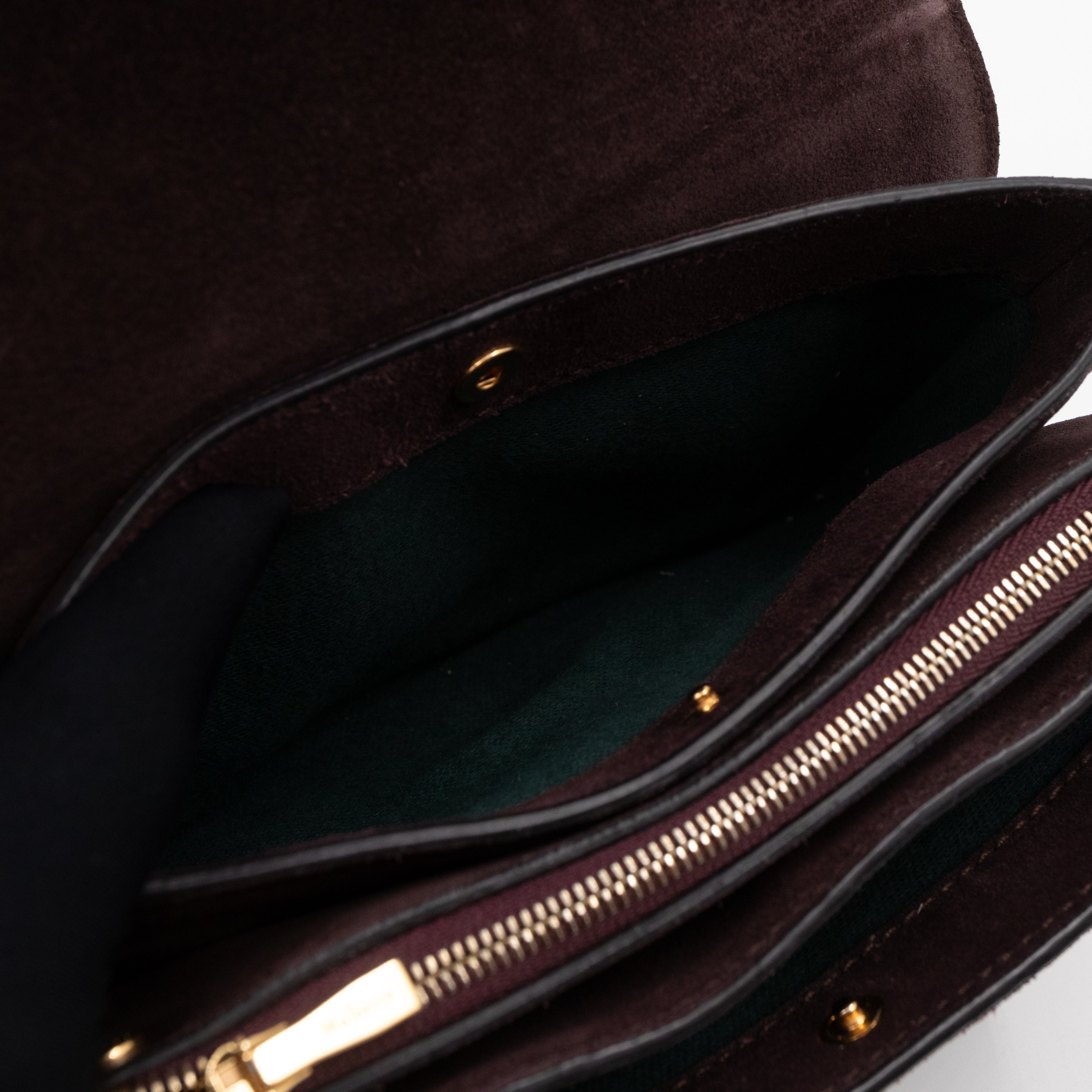 Small Clifton Oxblood Leather Gold