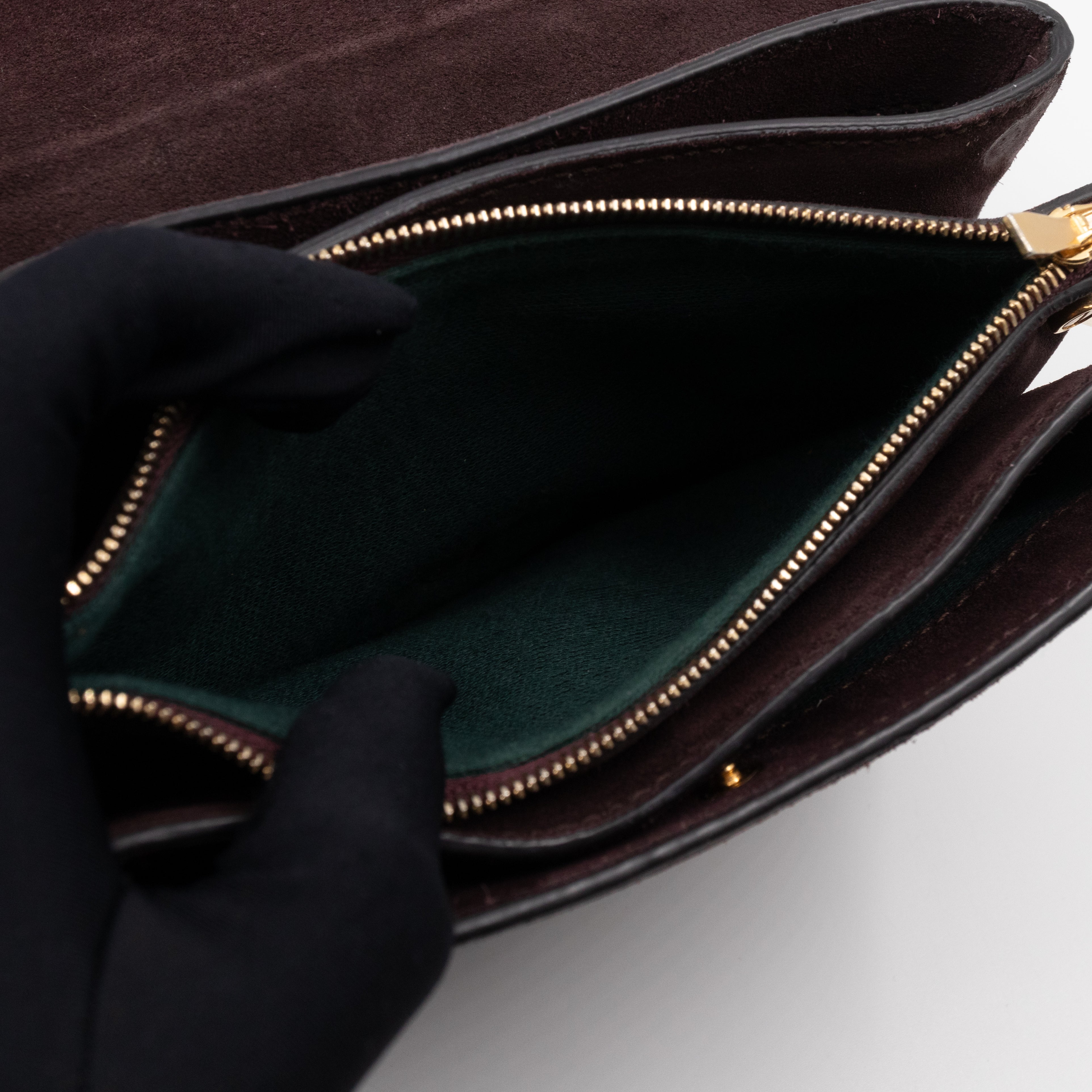 Small Clifton Oxblood Leather Gold