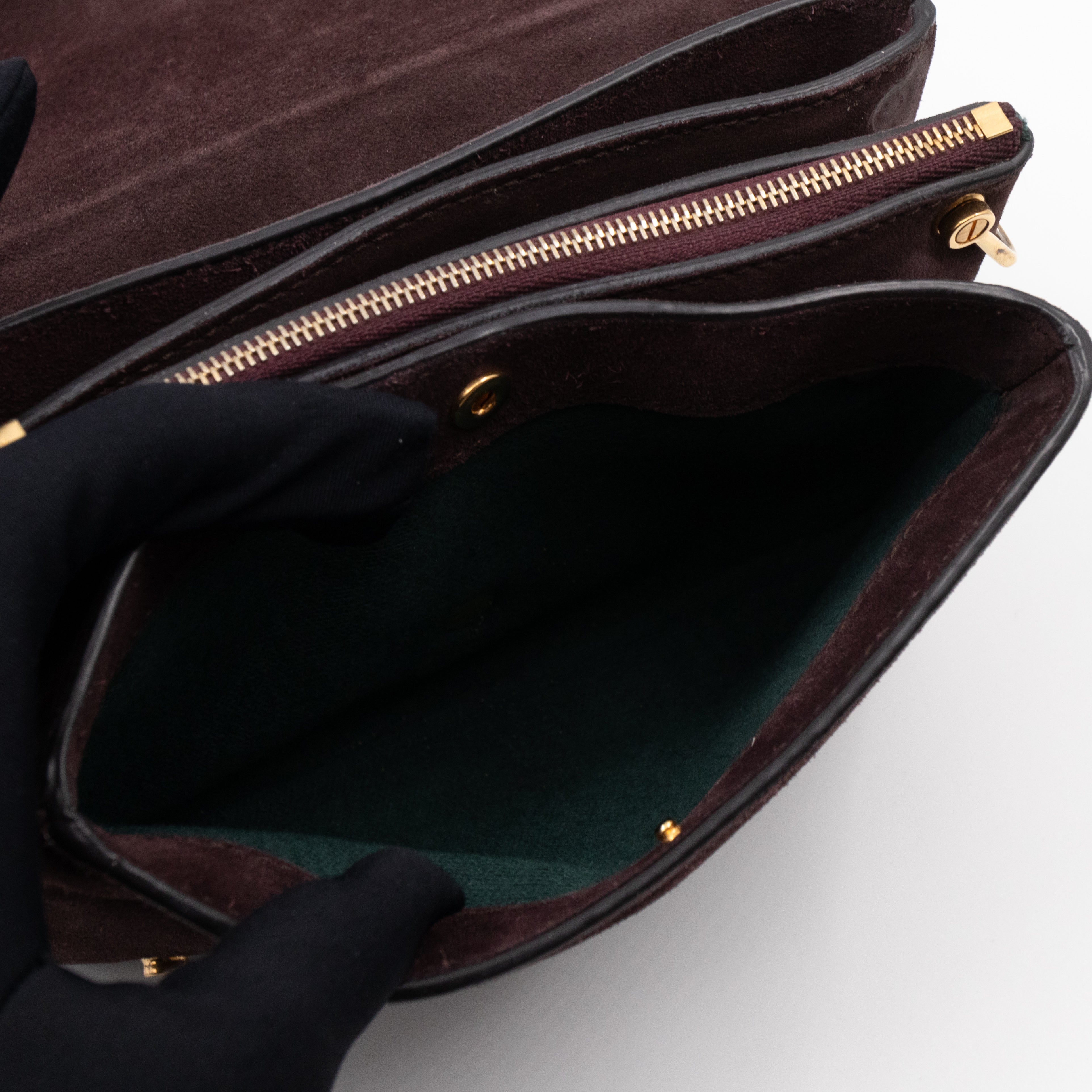 Small Clifton Oxblood Leather Gold