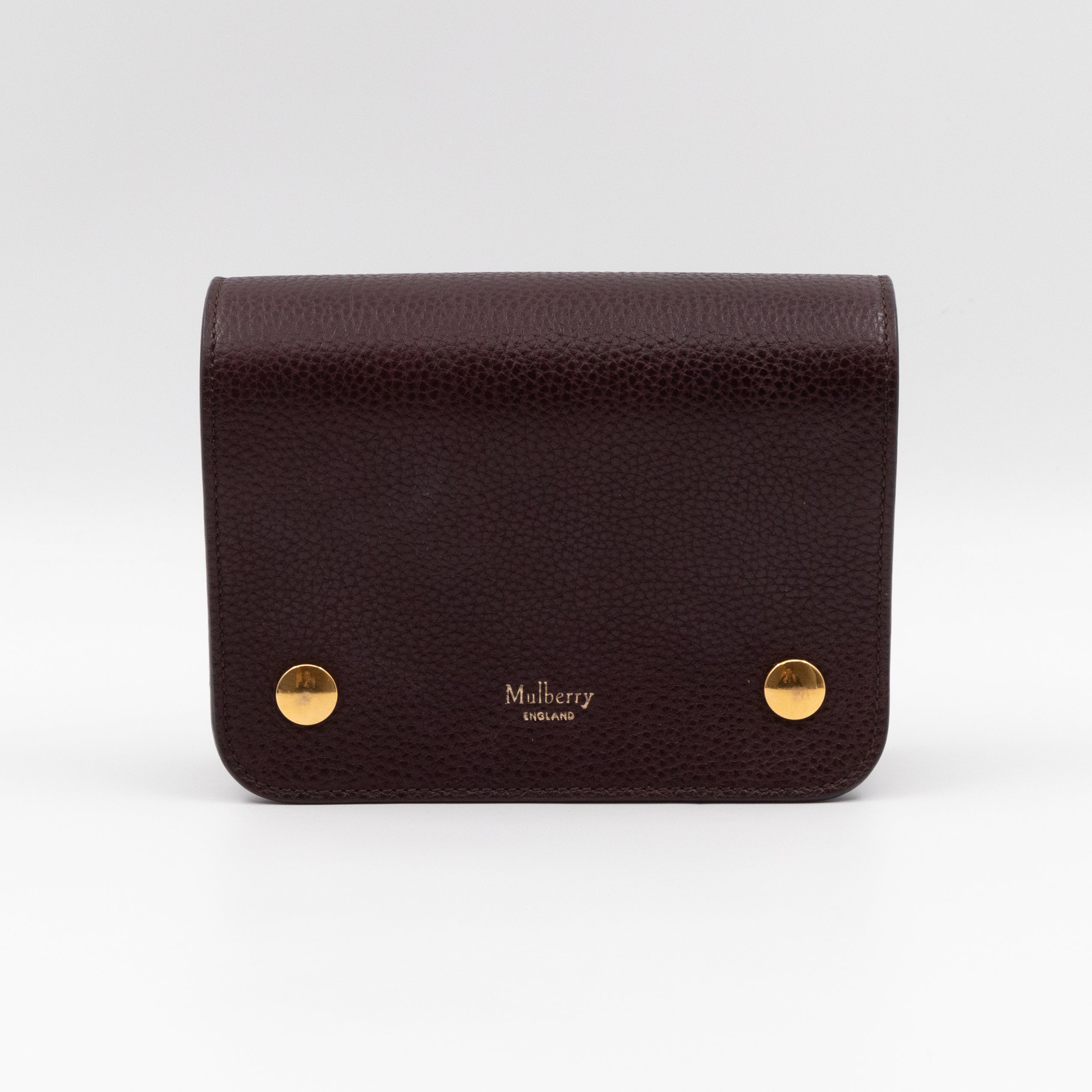 Small Clifton Oxblood Leather Gold