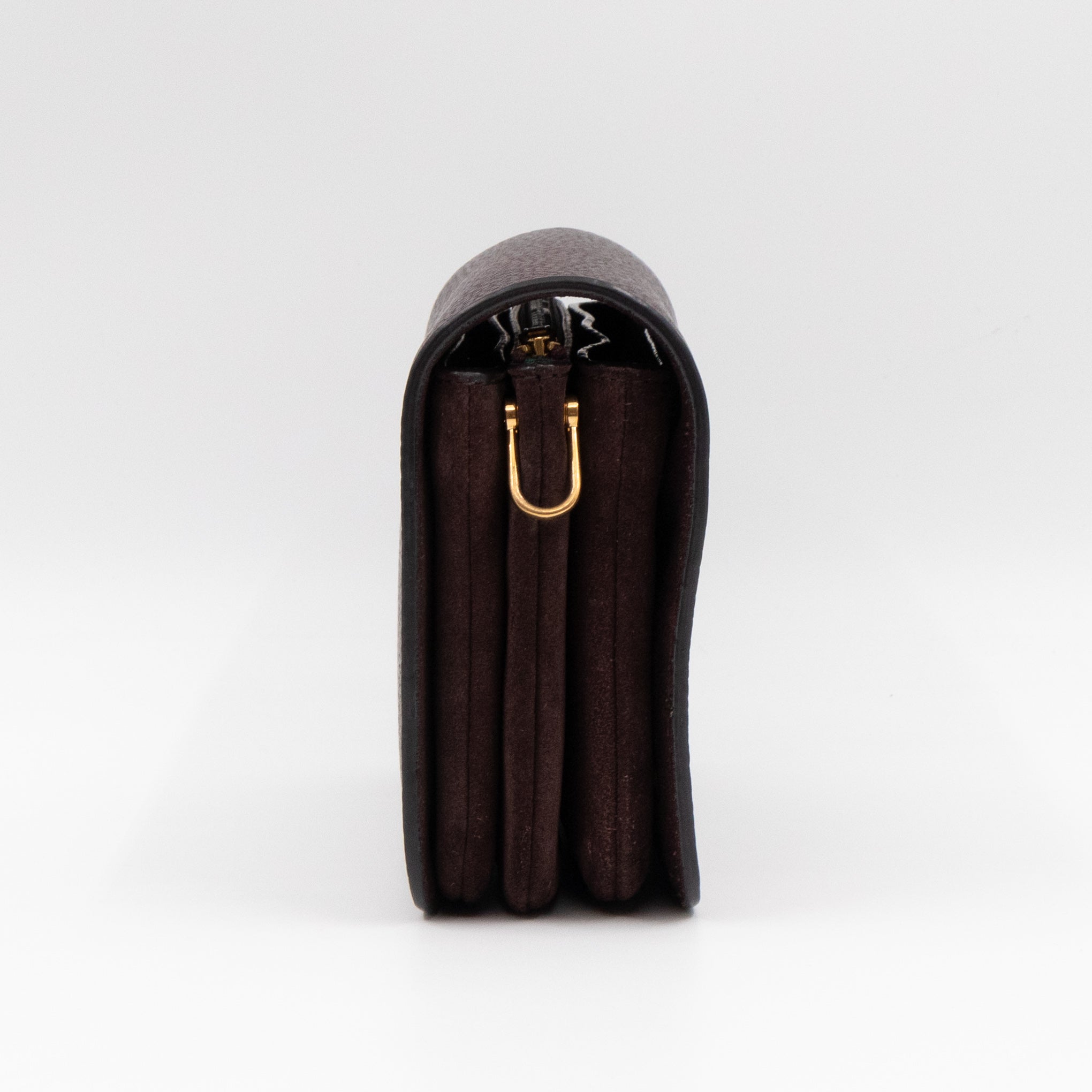 Small Clifton Oxblood Leather Gold