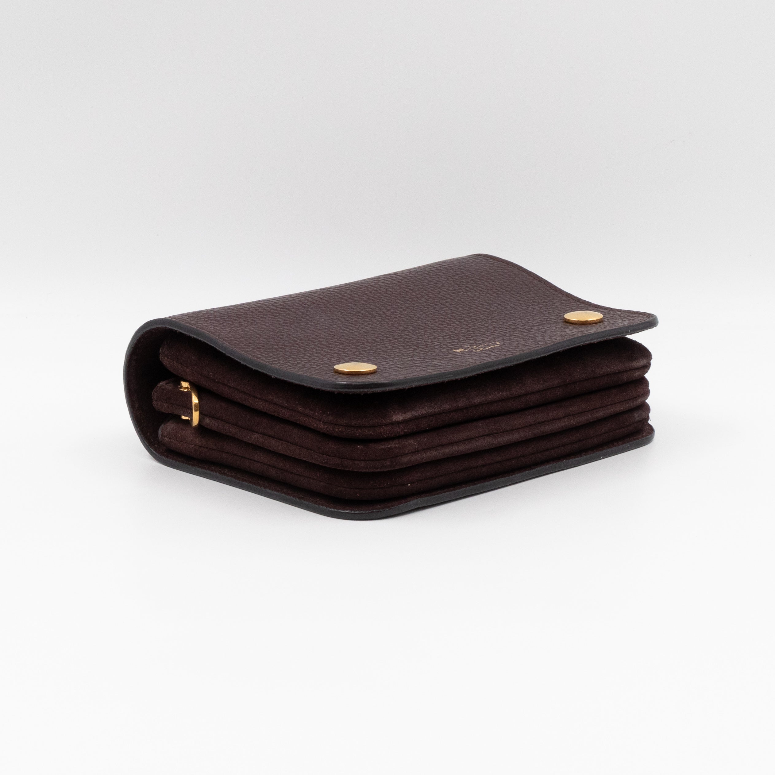 Small Clifton Oxblood Leather Gold