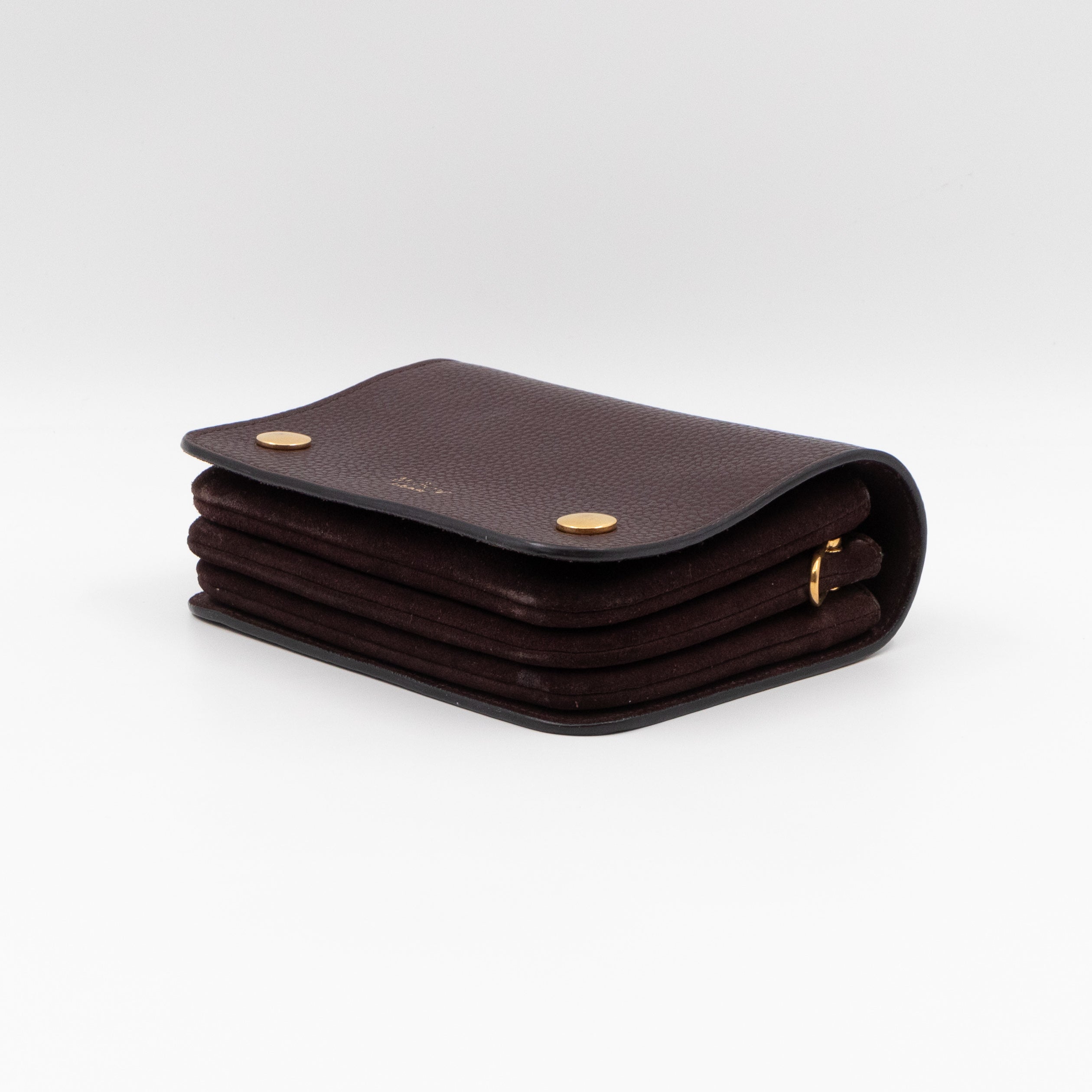 Small Clifton Oxblood Leather Gold