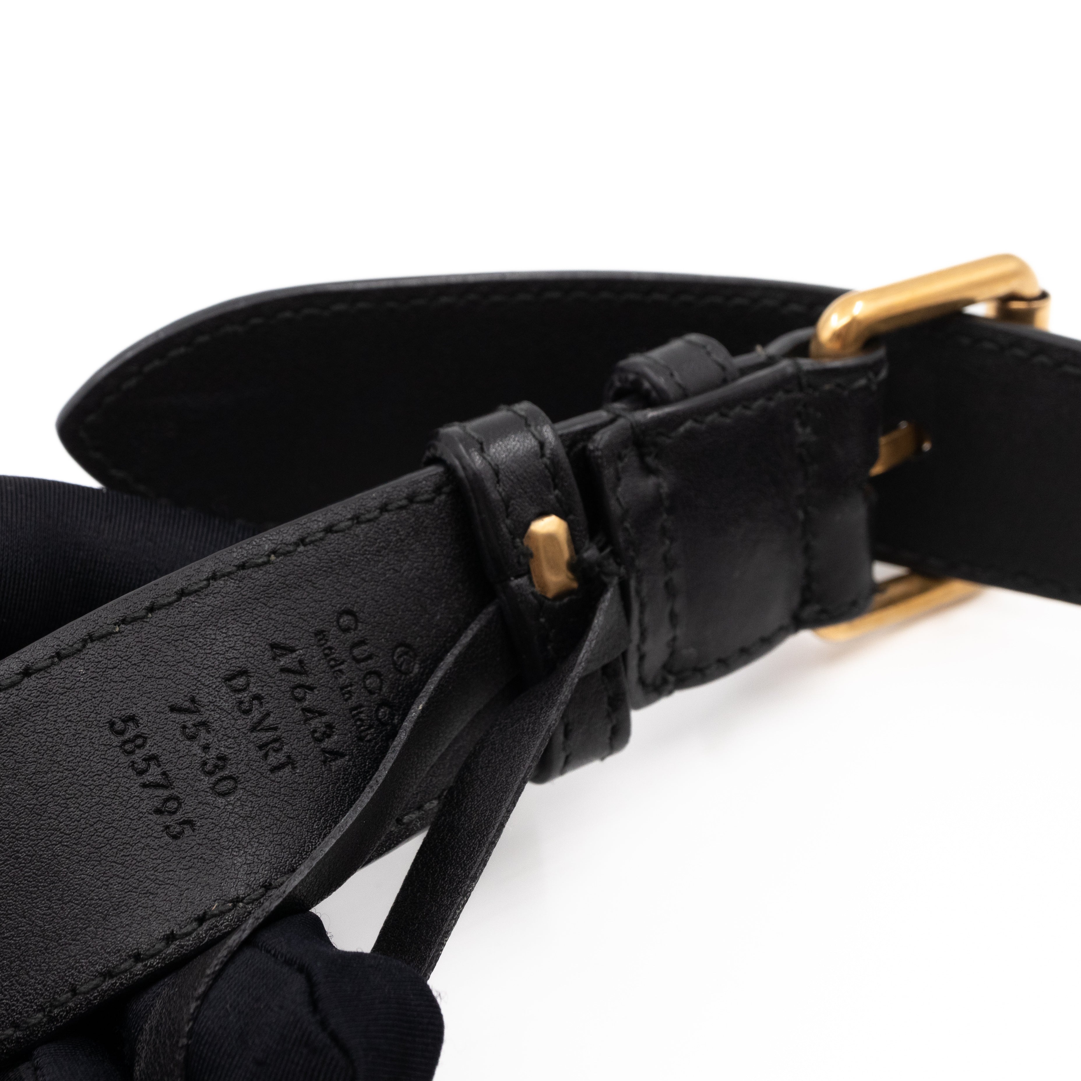 GG Marmont Matelasse Belt Bag Black Leather