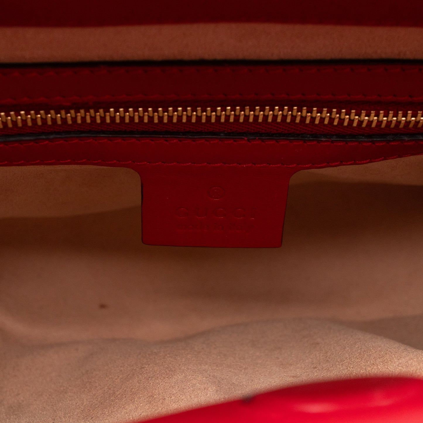 Nymphaea Small Top Handle Red Leather