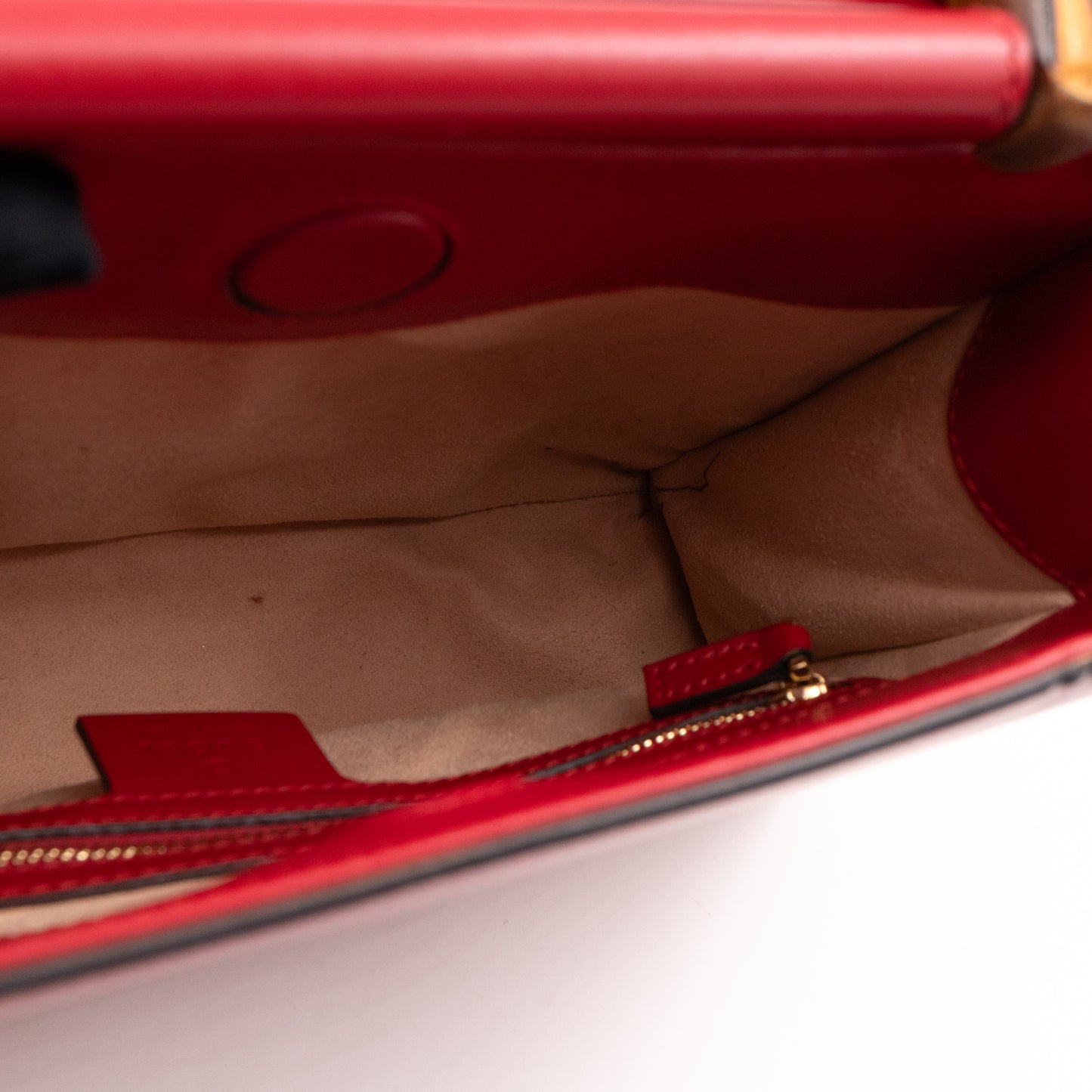 Nymphaea Small Top Handle Red Leather