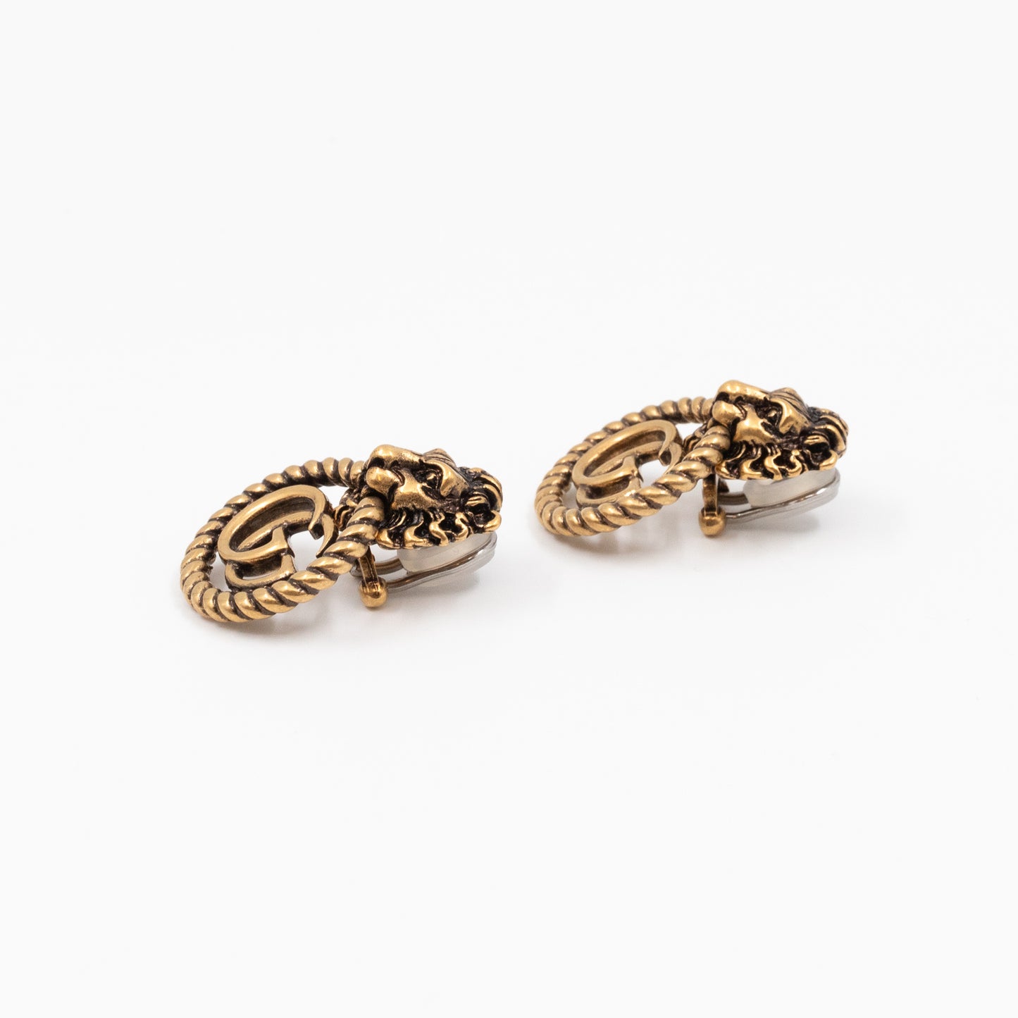 Lion Head GG Clip-On Earrings