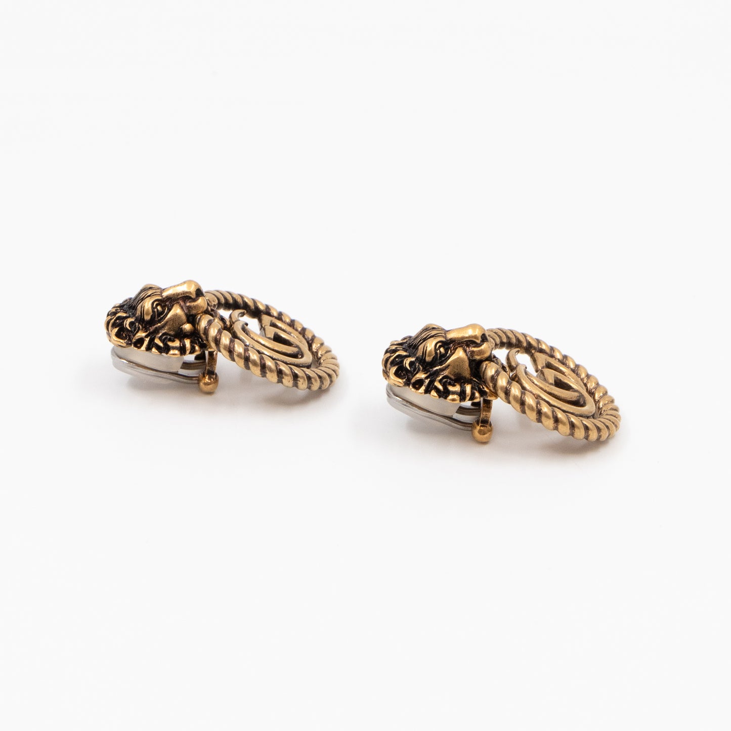 Lion Head GG Clip-On Earrings