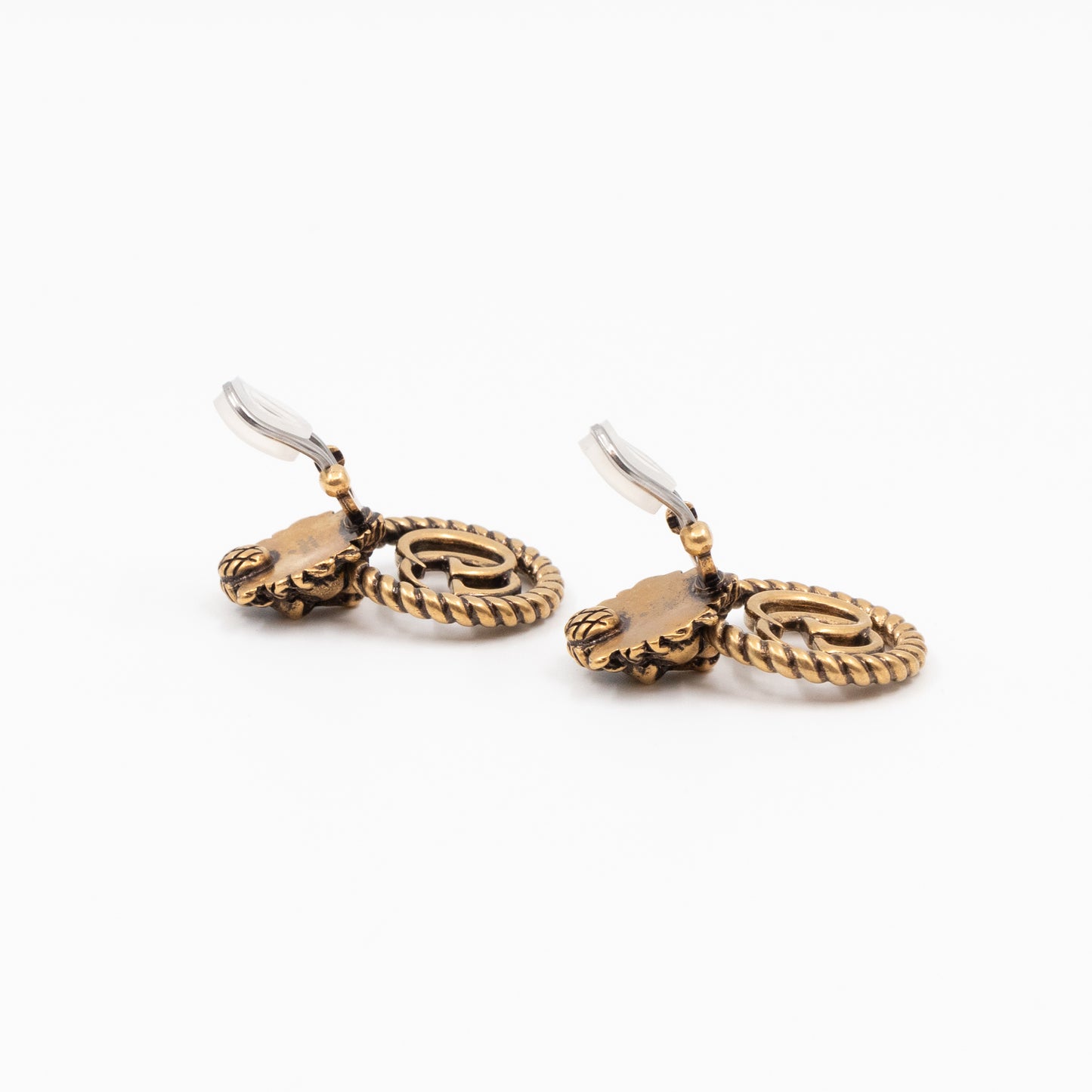 Lion Head GG Clip-On Earrings