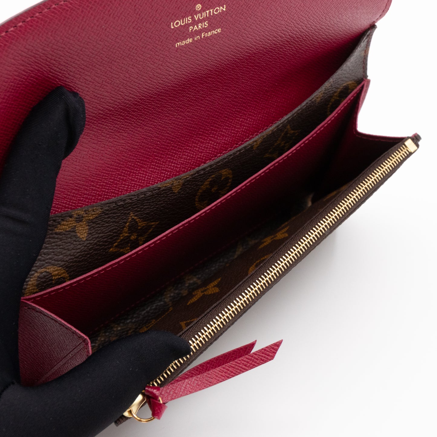 Emilie Wallet Monogram Fuchsia