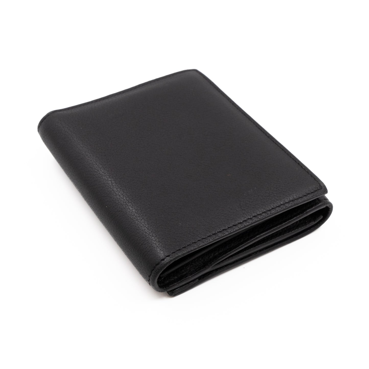 LockMe II Compact Wallet Black Leather