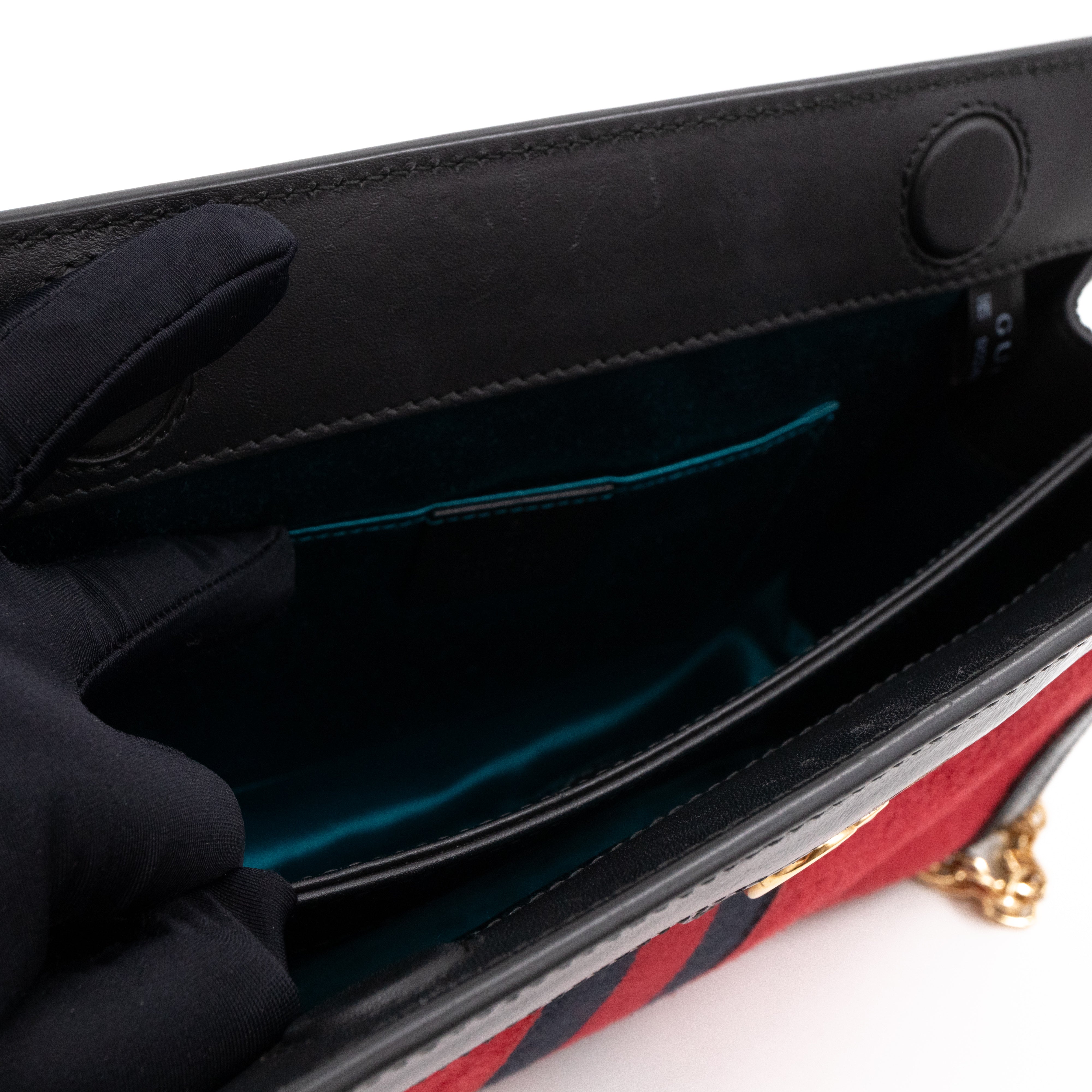 Ophidia GG Small Shoulder Bag Red Suede