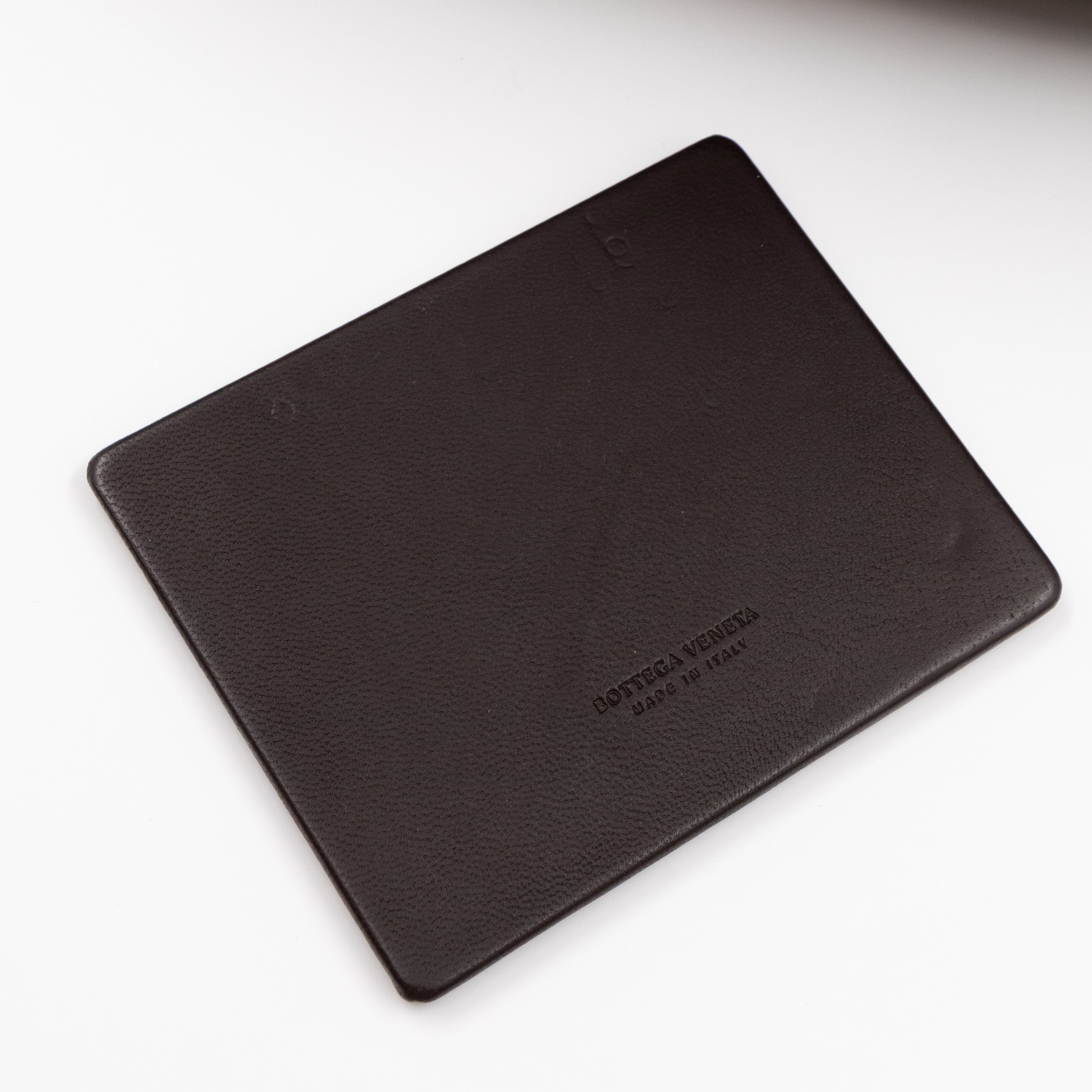 Large Drawstring Flap Crossbody Bag Intrecciato Dark Brown Leather