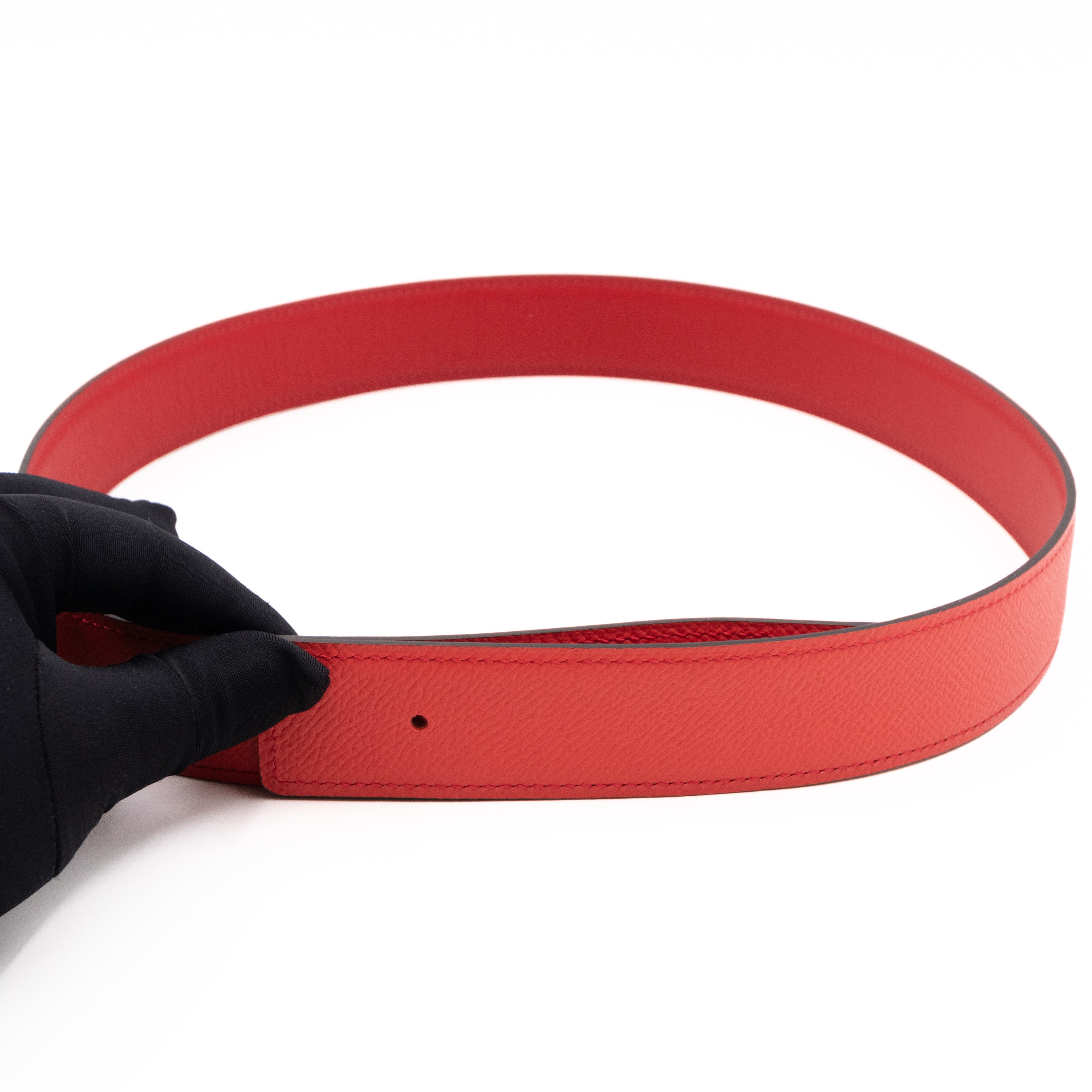 Collier de Chien Buckle & Reversible Leather Belt 75 cm