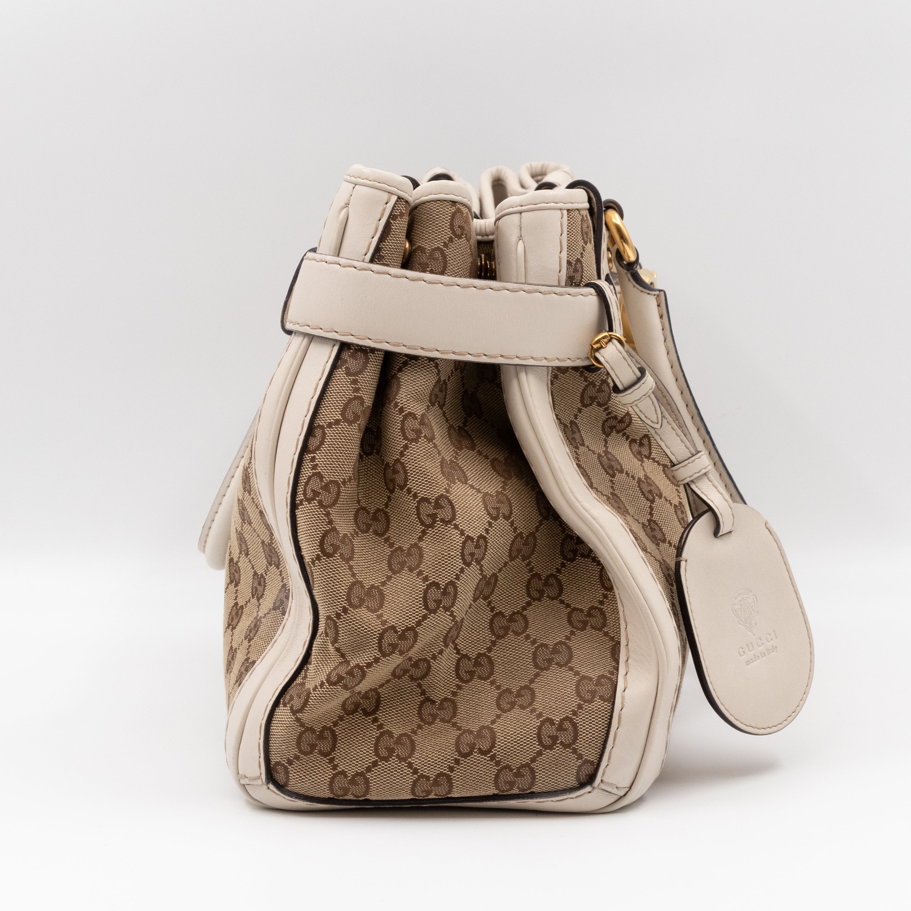 GG Running Bag GG Supreme Canvas White