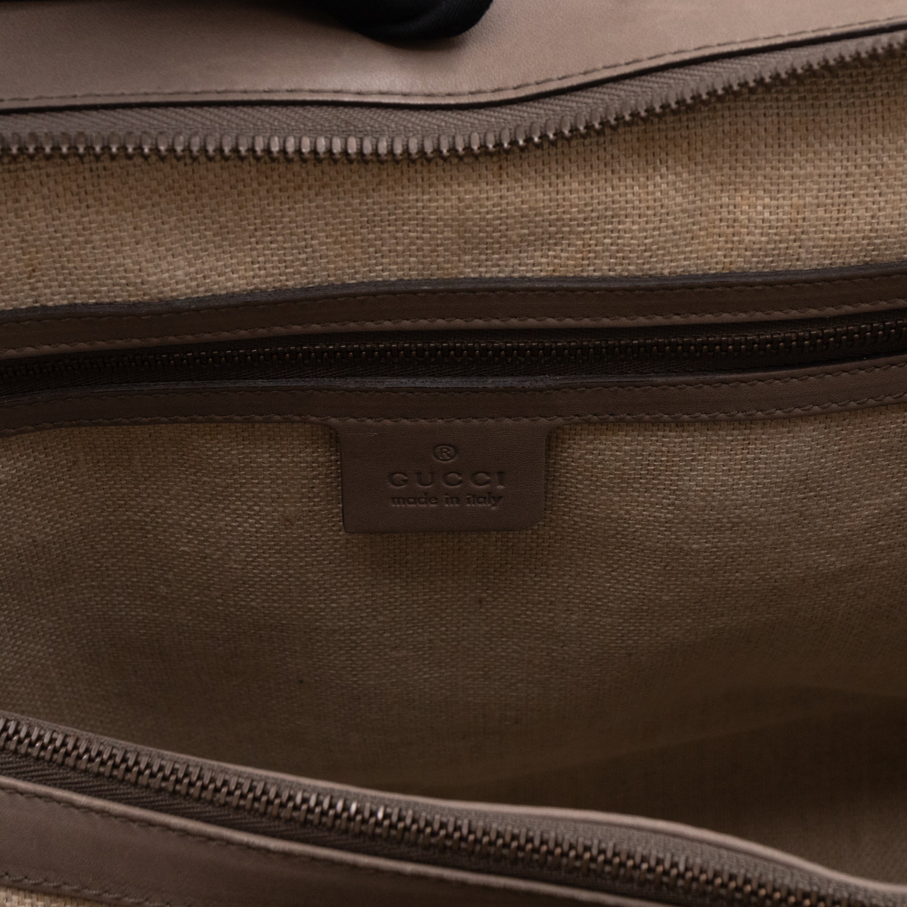 Duilio Brogue Handbag Grey Aged Leather