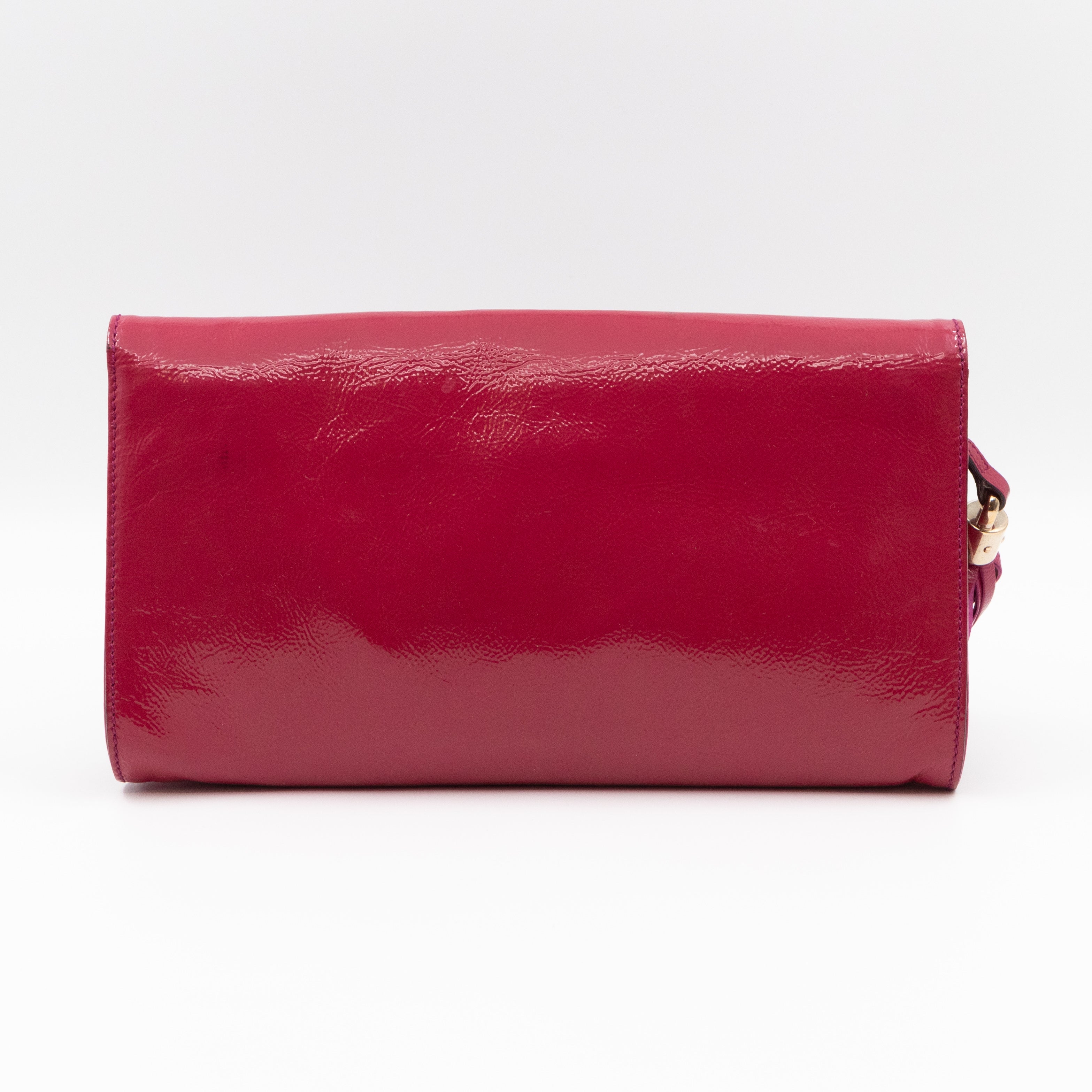 Soho Clutch Tassel Patent Leather Fuchsia