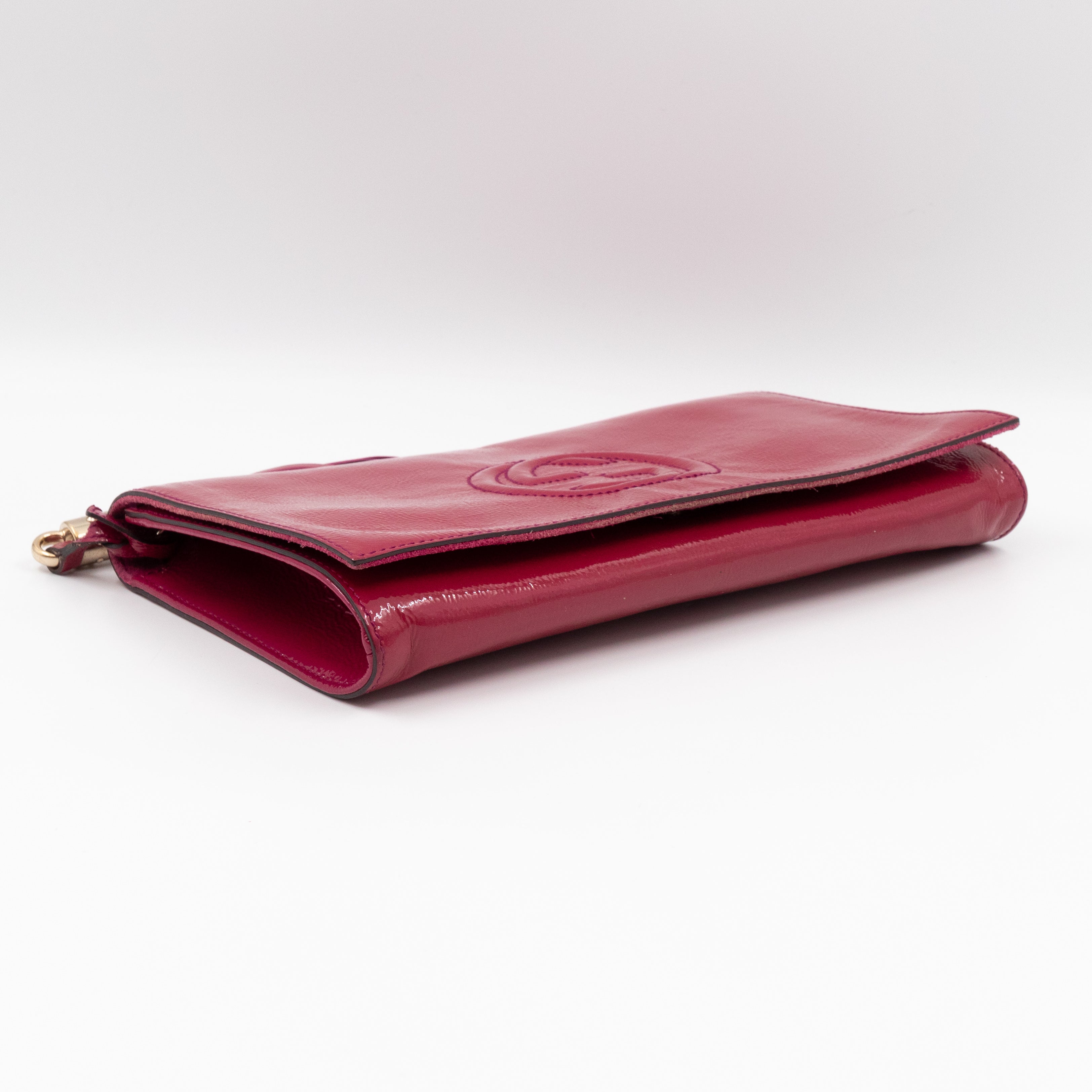 Soho Clutch Tassel Patent Leather Fuchsia