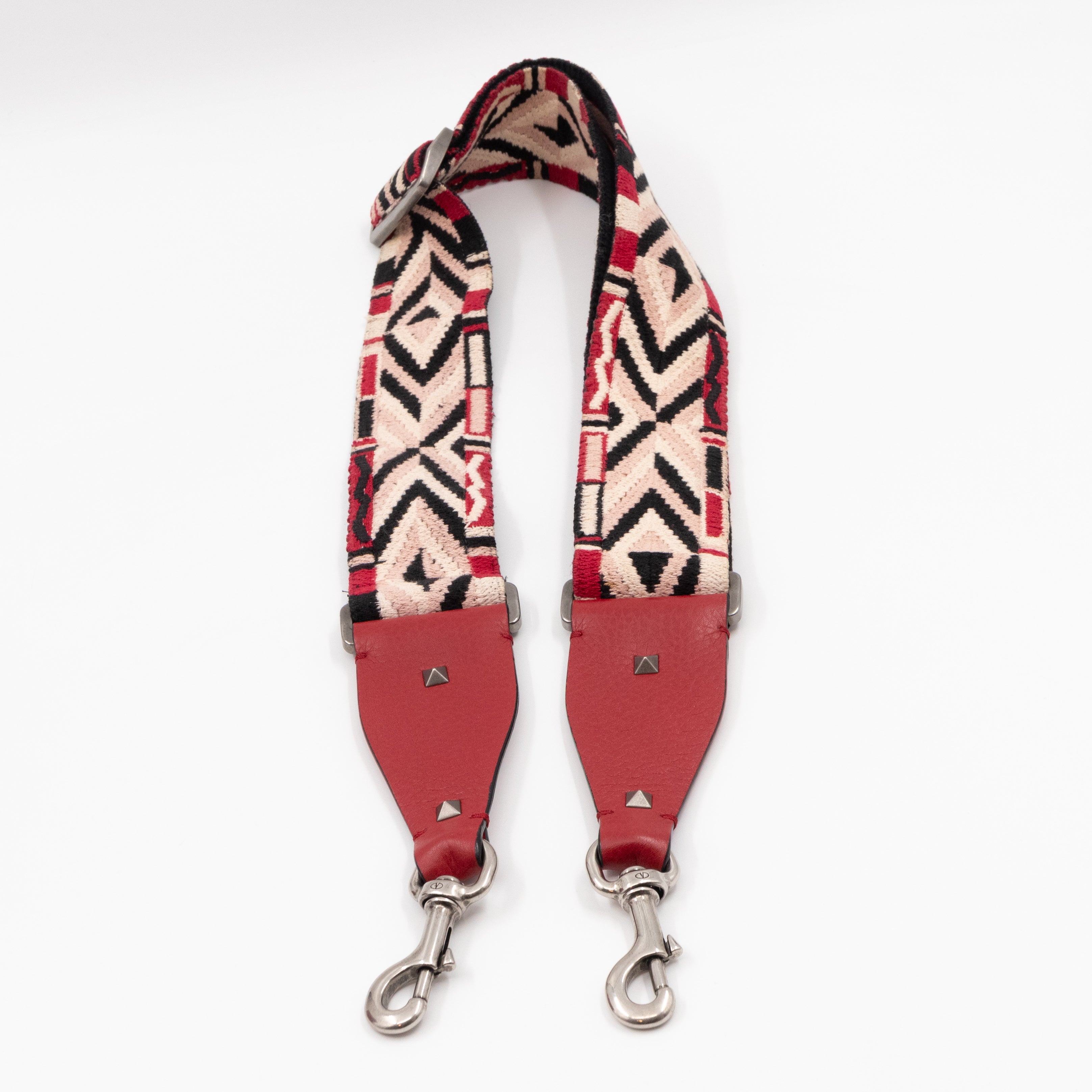 Rockstud Flap Bag Guitar Strap Red Leather