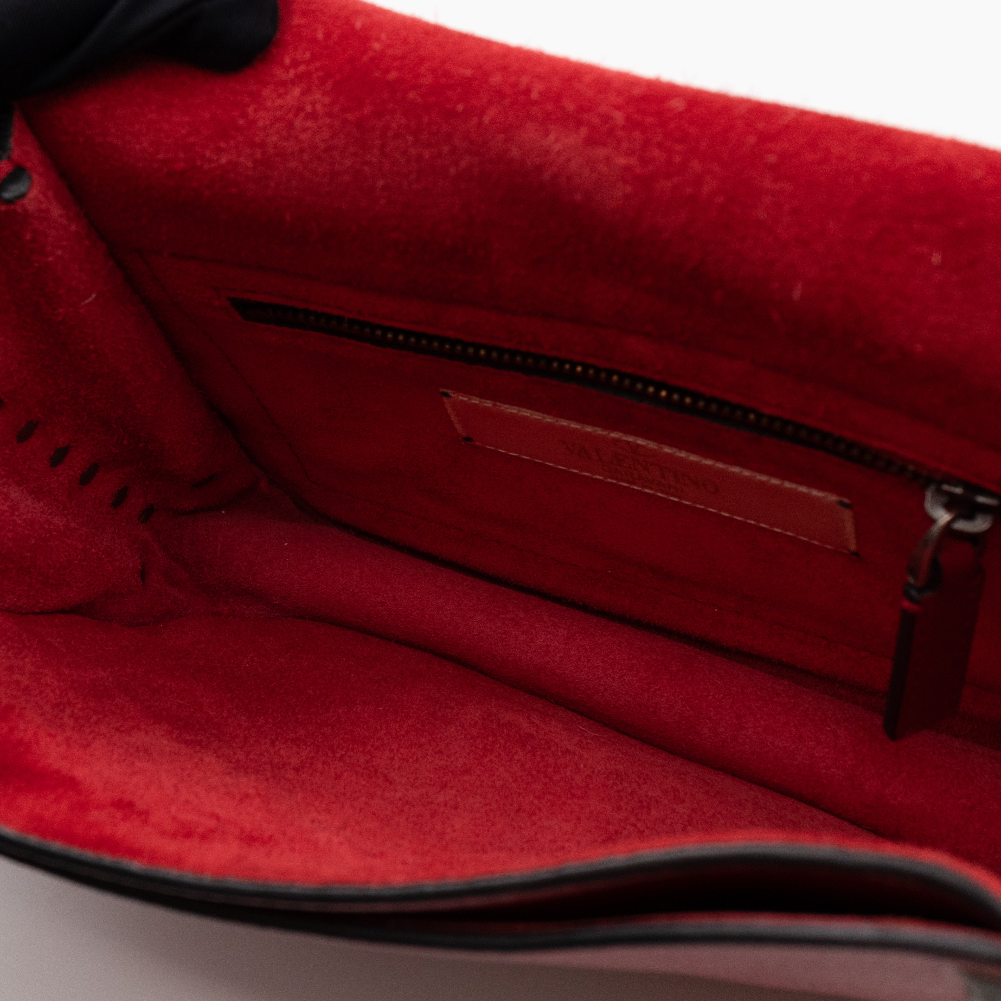 Rockstud Flap Bag Guitar Strap Red Leather