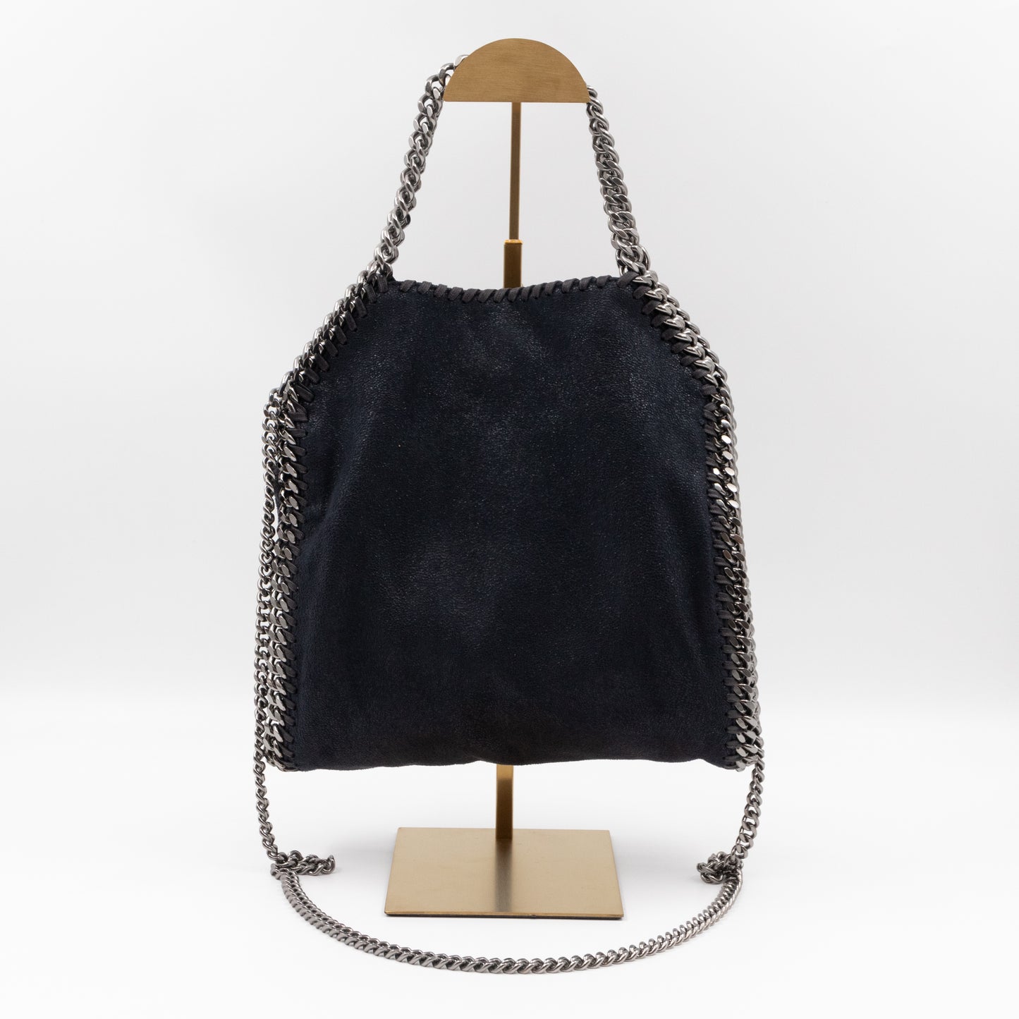 Falabella Fold Over Tote Mini Black Blue