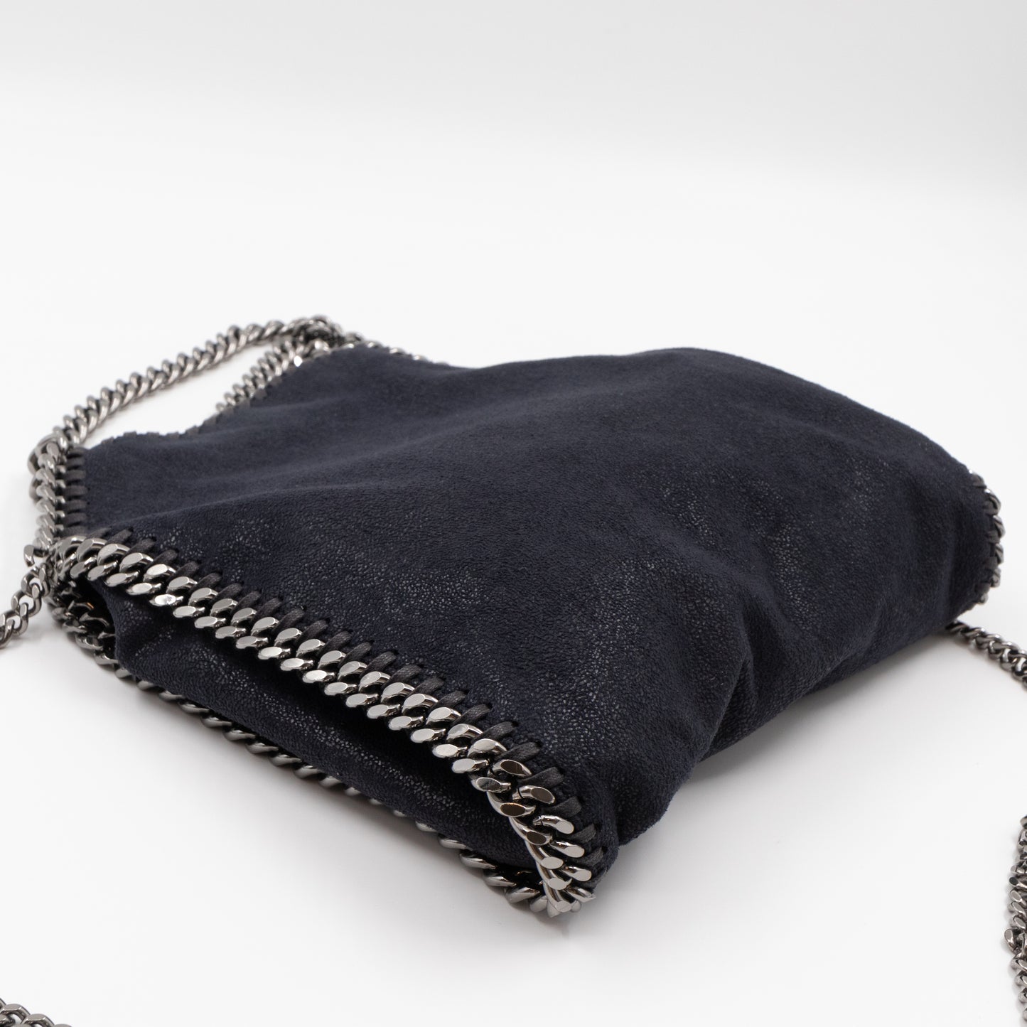 Falabella Fold Over Tote Mini Black Blue