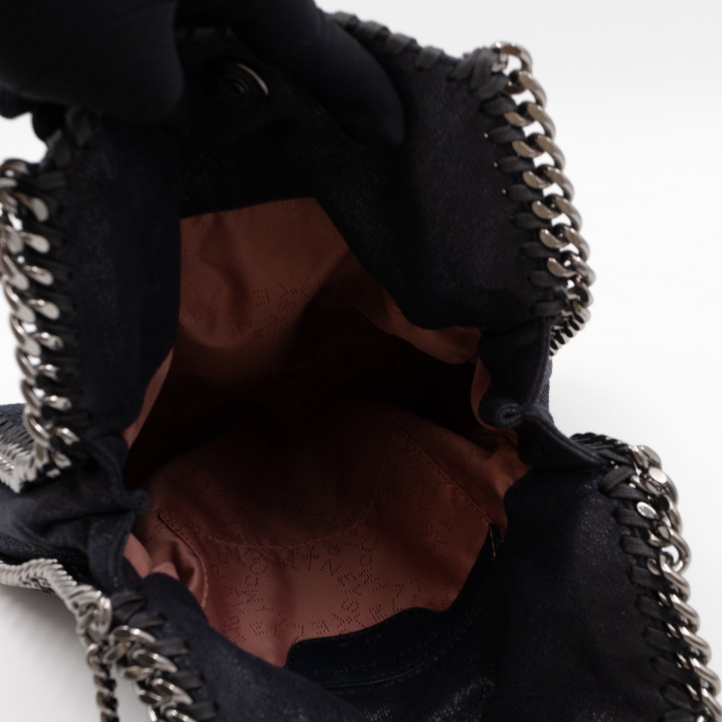 Falabella Fold Over Tote Mini Black Blue