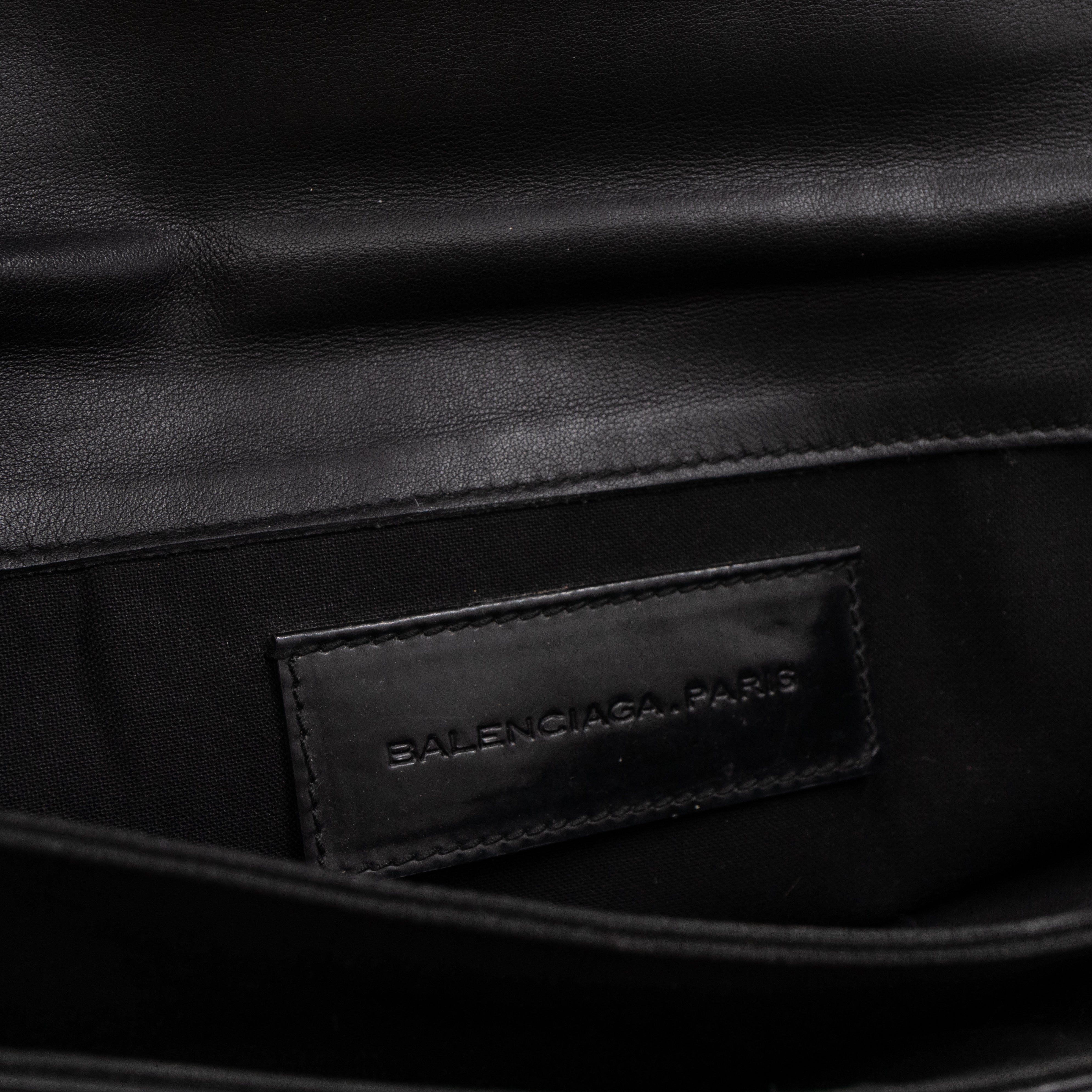 Giant 12 Fold Over Clutch Black Patent Leather