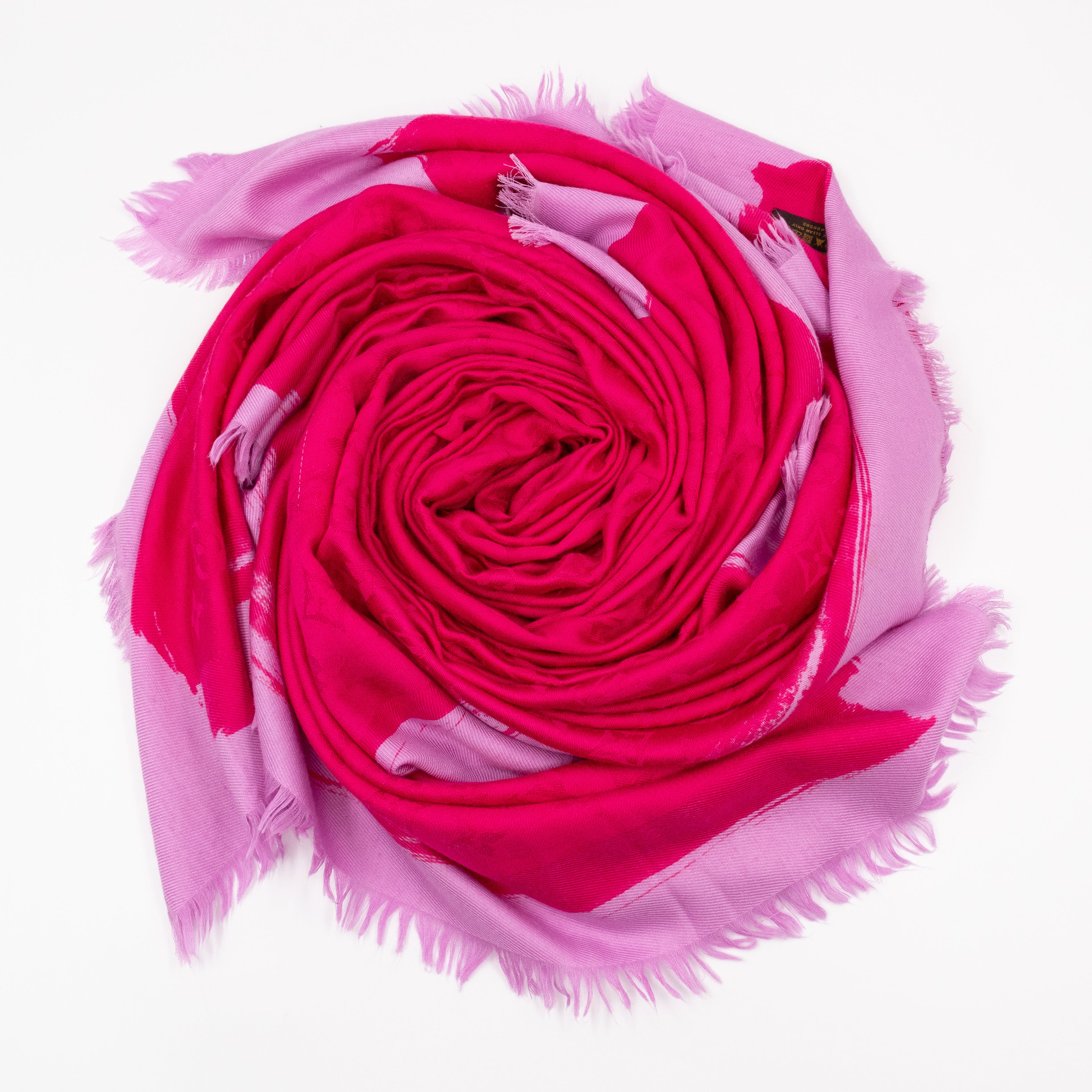 Monogram Arty Shawl Pink