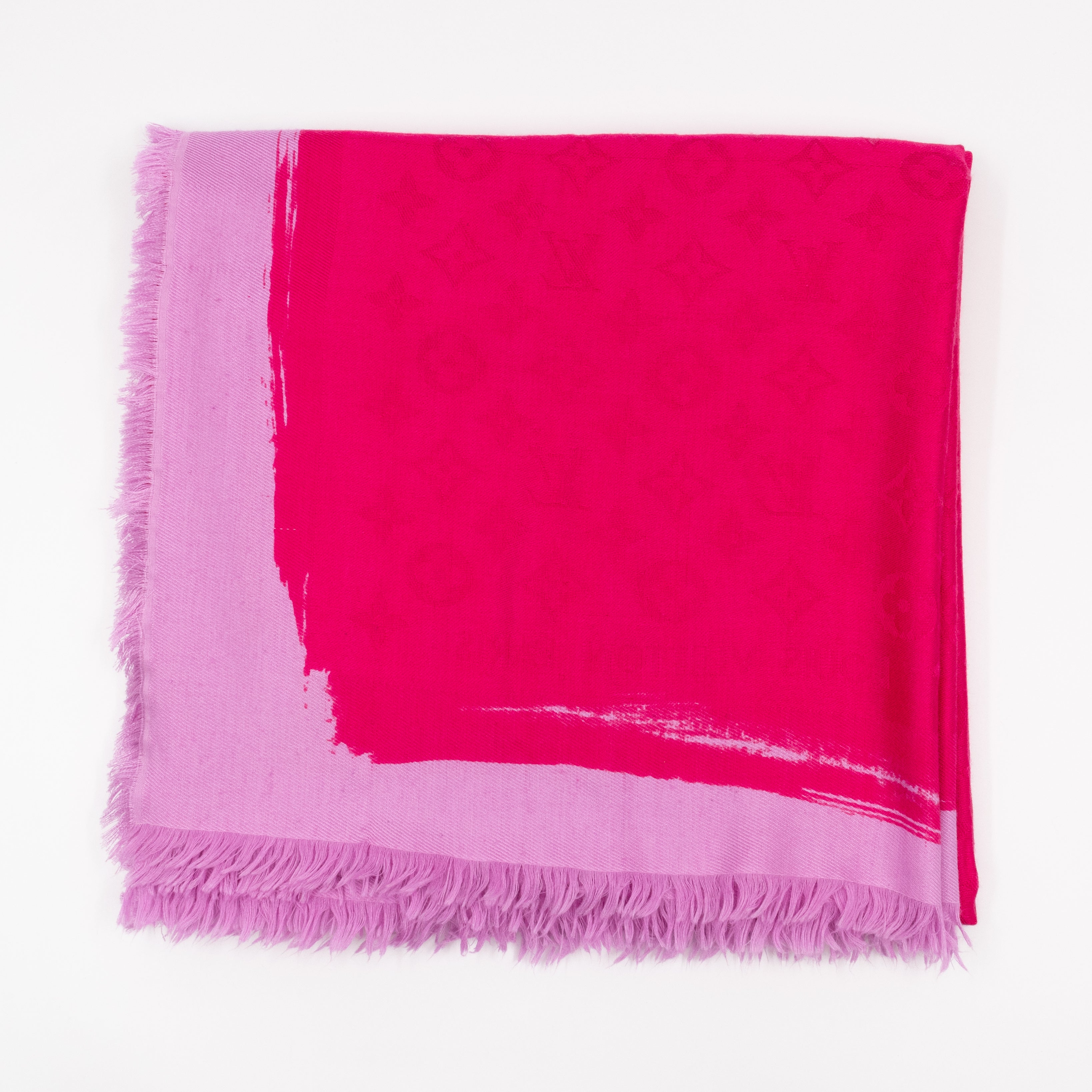 Monogram Arty Shawl Pink
