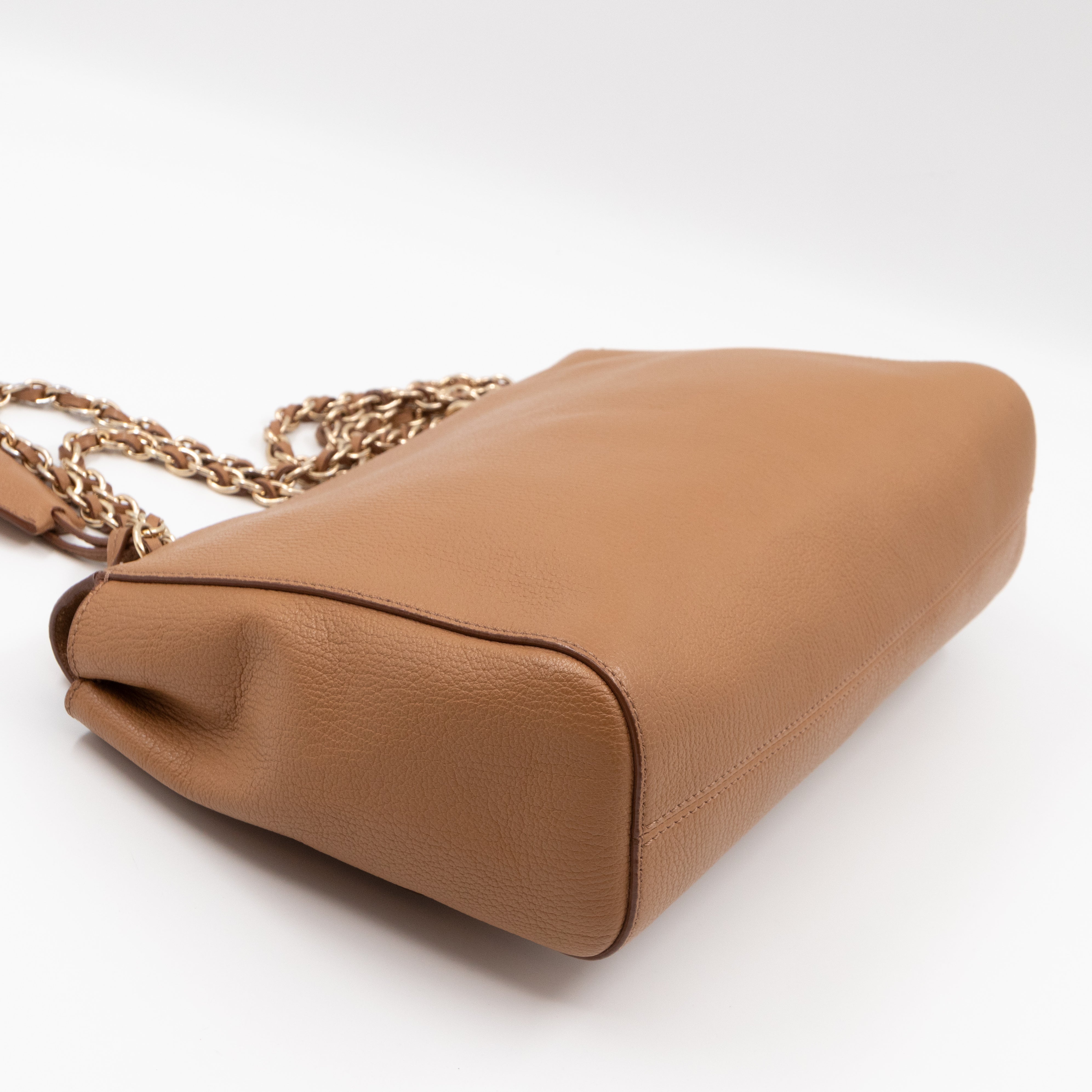 Lily Medium Deer Brown Leather Gold