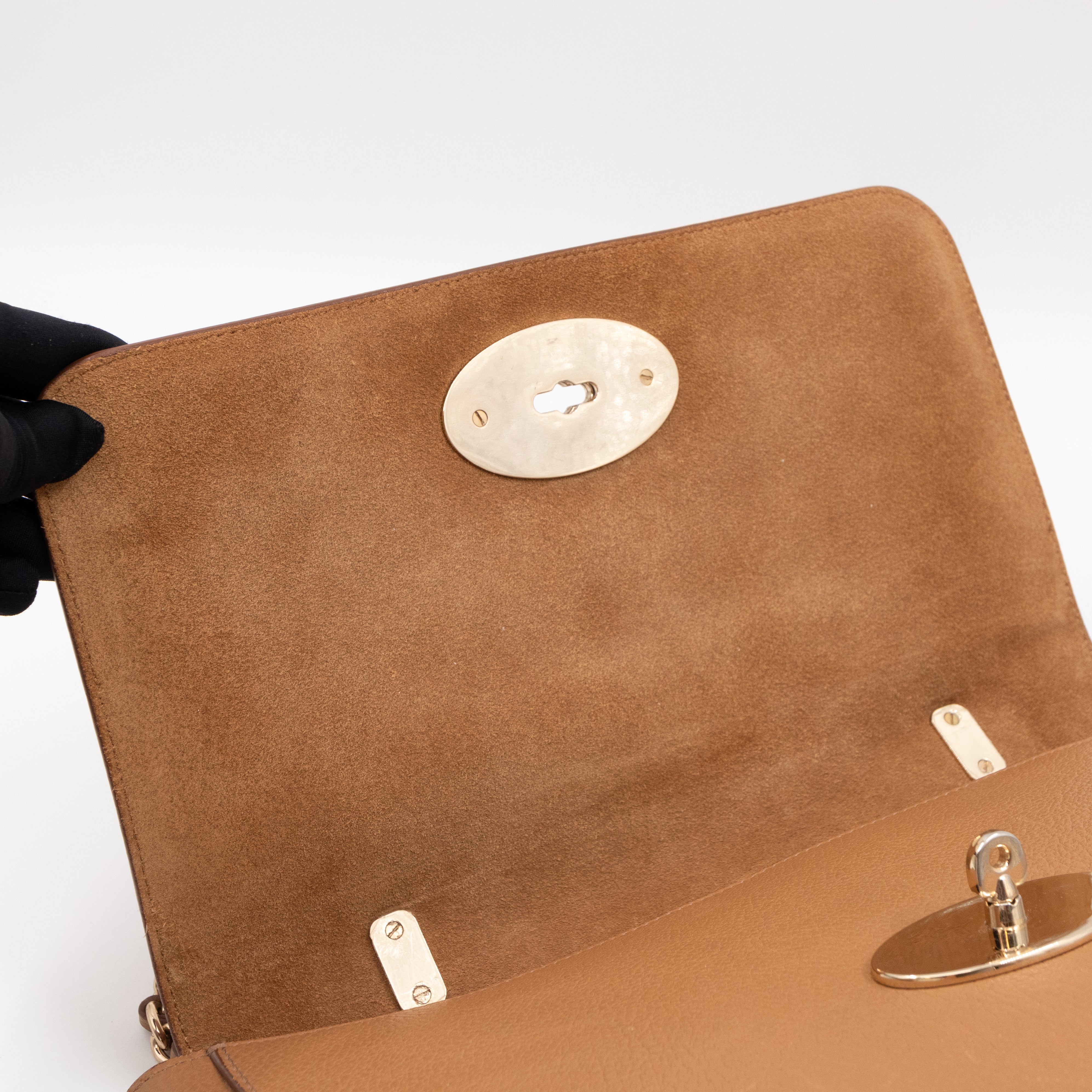 Lily Medium Deer Brown Leather Gold